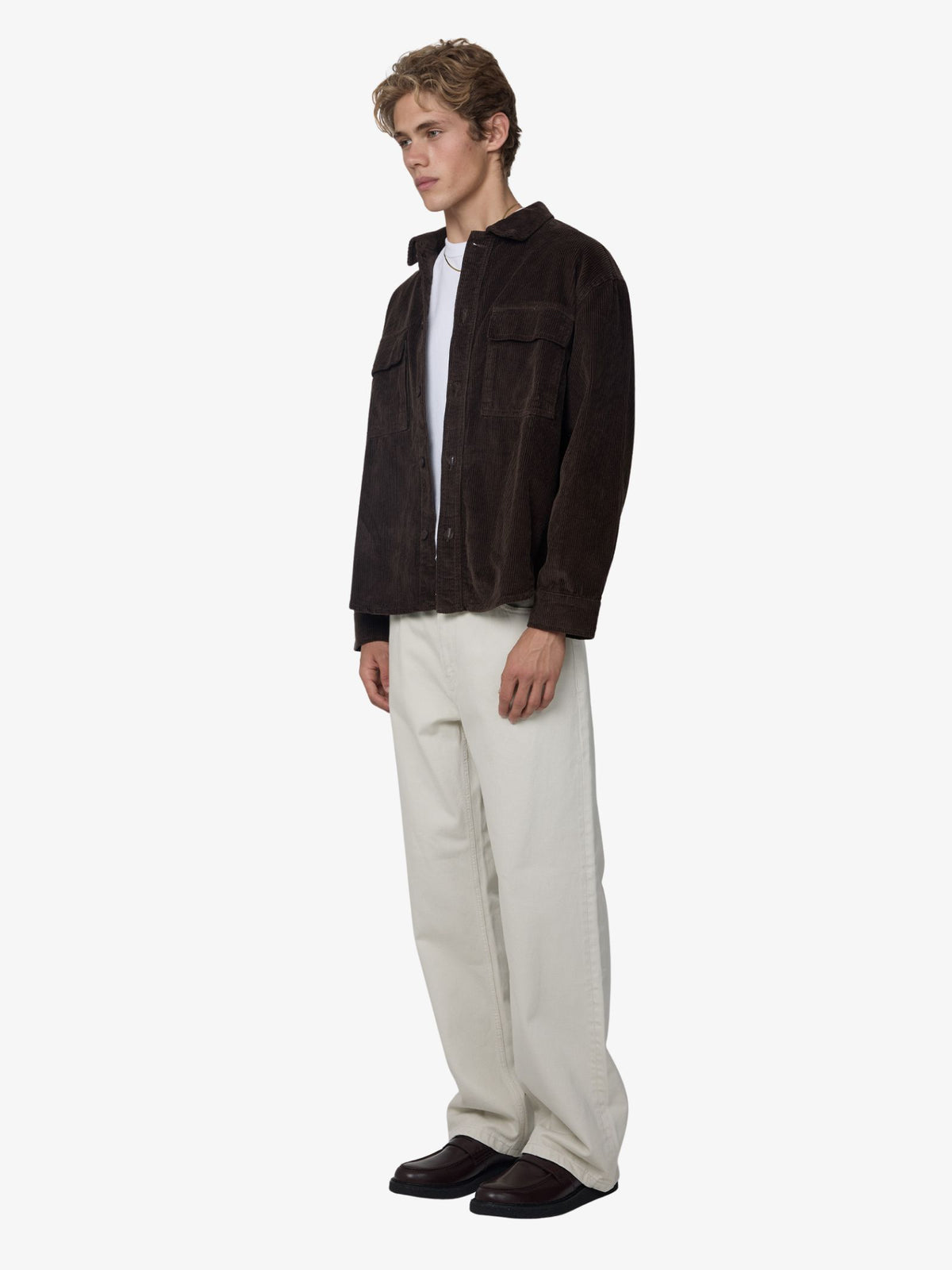 Article One Hunter Cord Overshirt | Chocolate