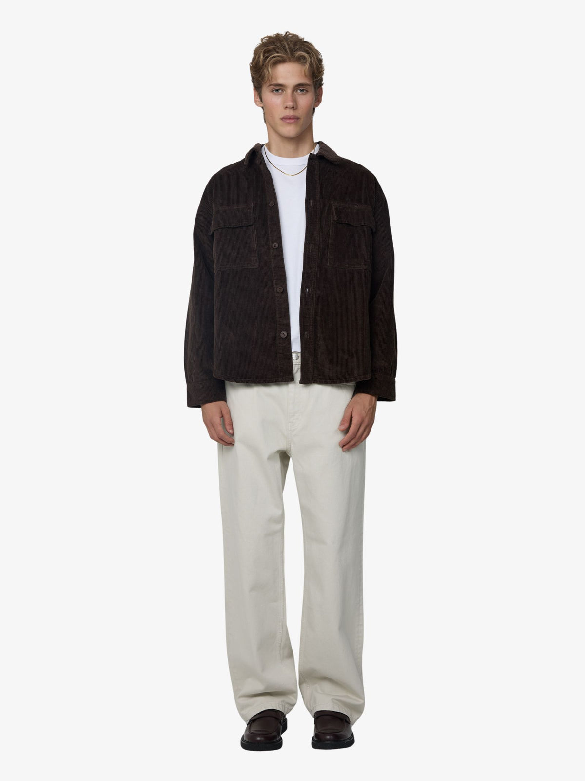 Article One Hunter Cord Overshirt | Chocolate