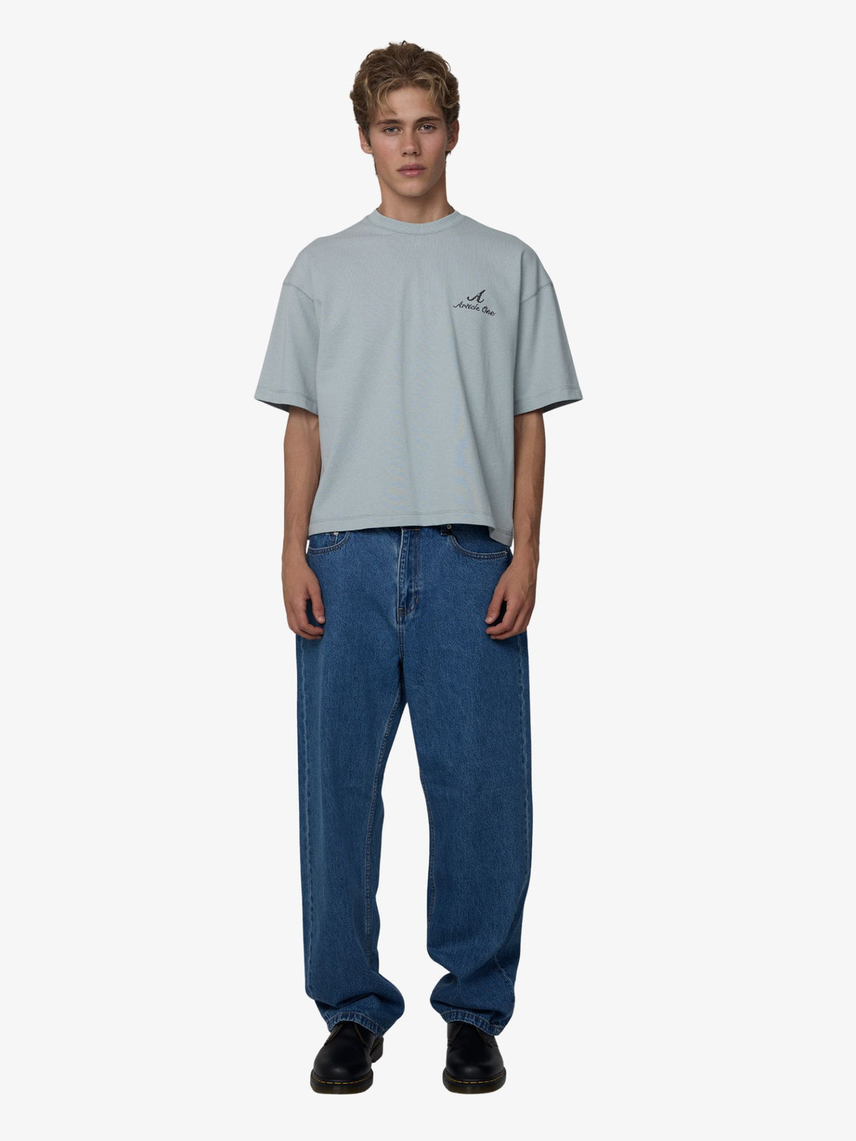 Article One Needle Point Tee | PALE BLUE