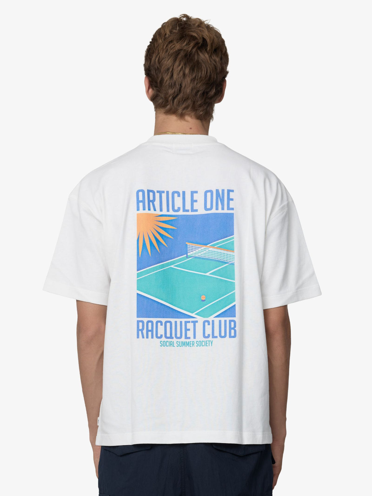 Article One Racquet Club Tee | WHITE