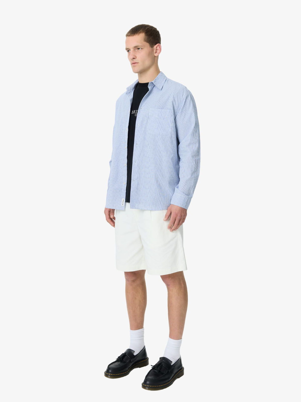 Article One Martin Poplin Shirt | Blue White