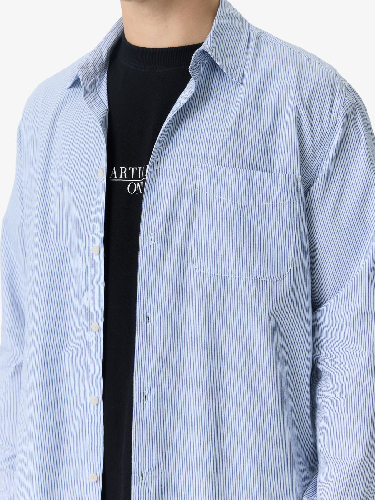 Article One Martin Poplin Shirt | Blue White