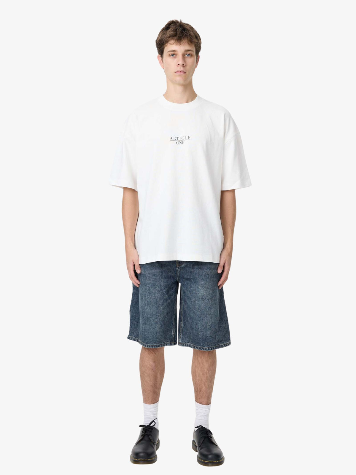 Article One Nice Serif Tee | White