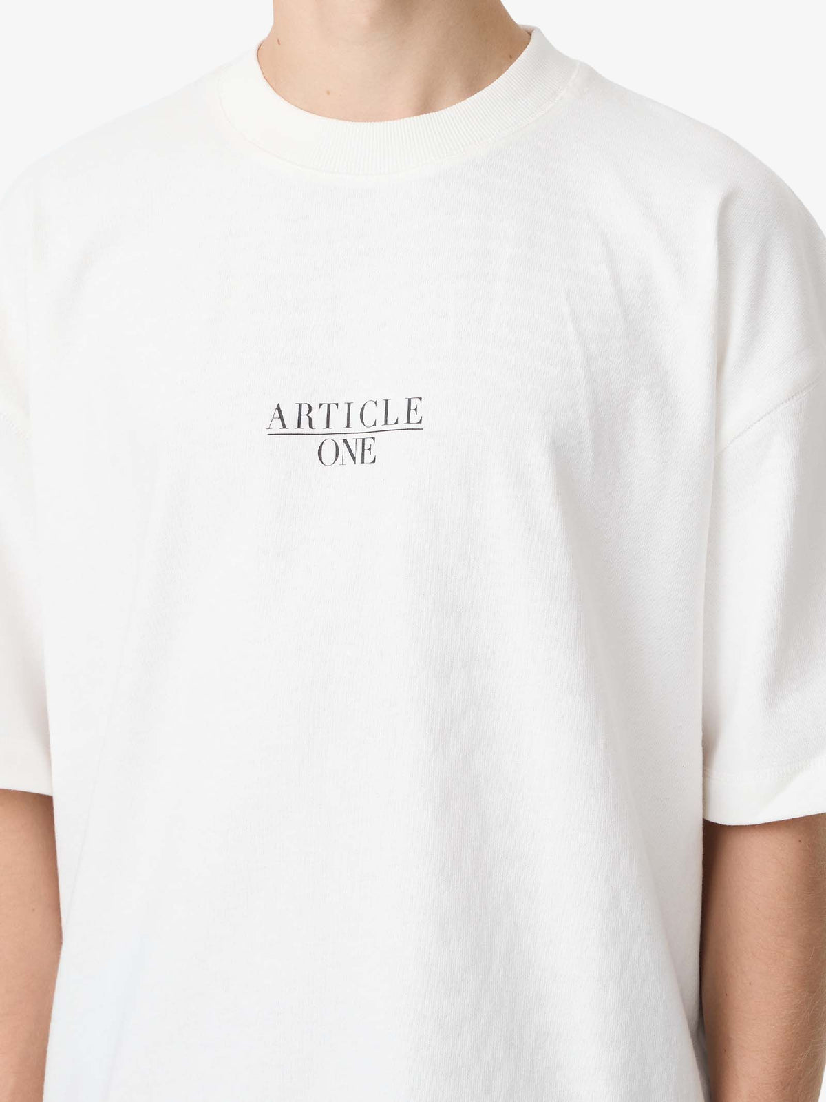 Article One Nice Serif Tee | White