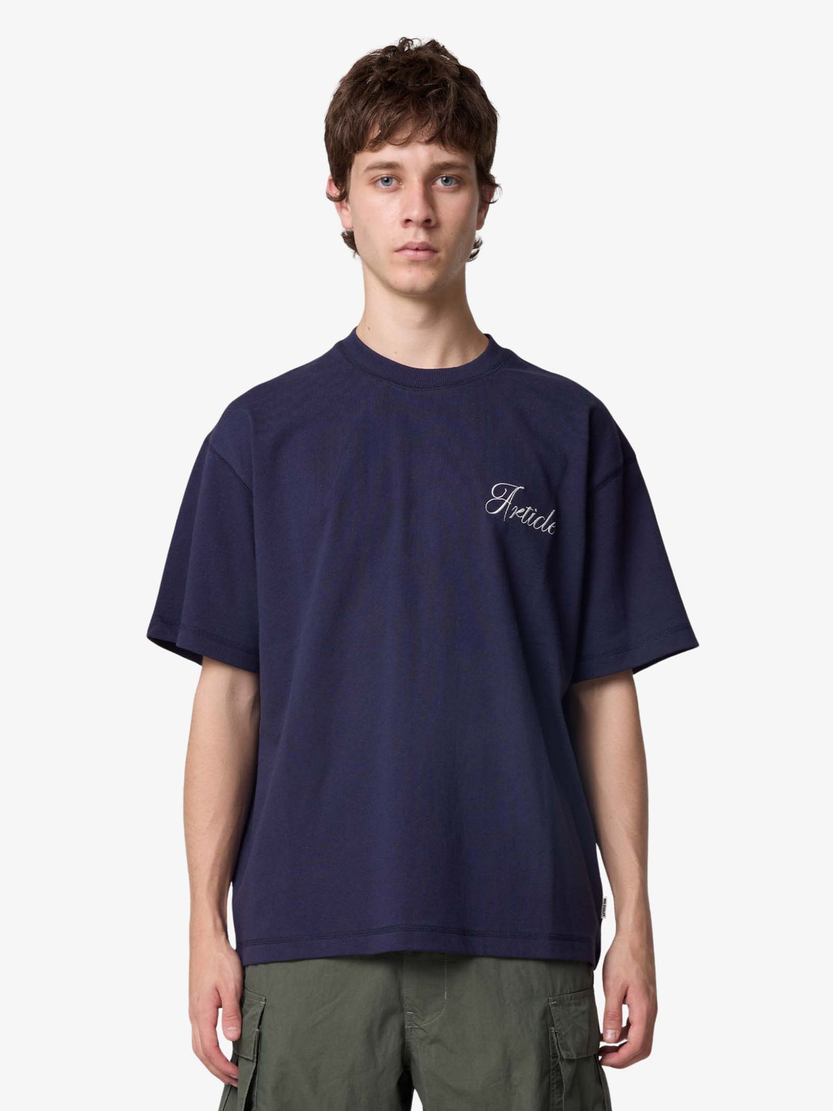 Article One Double Script Tee | NAVY