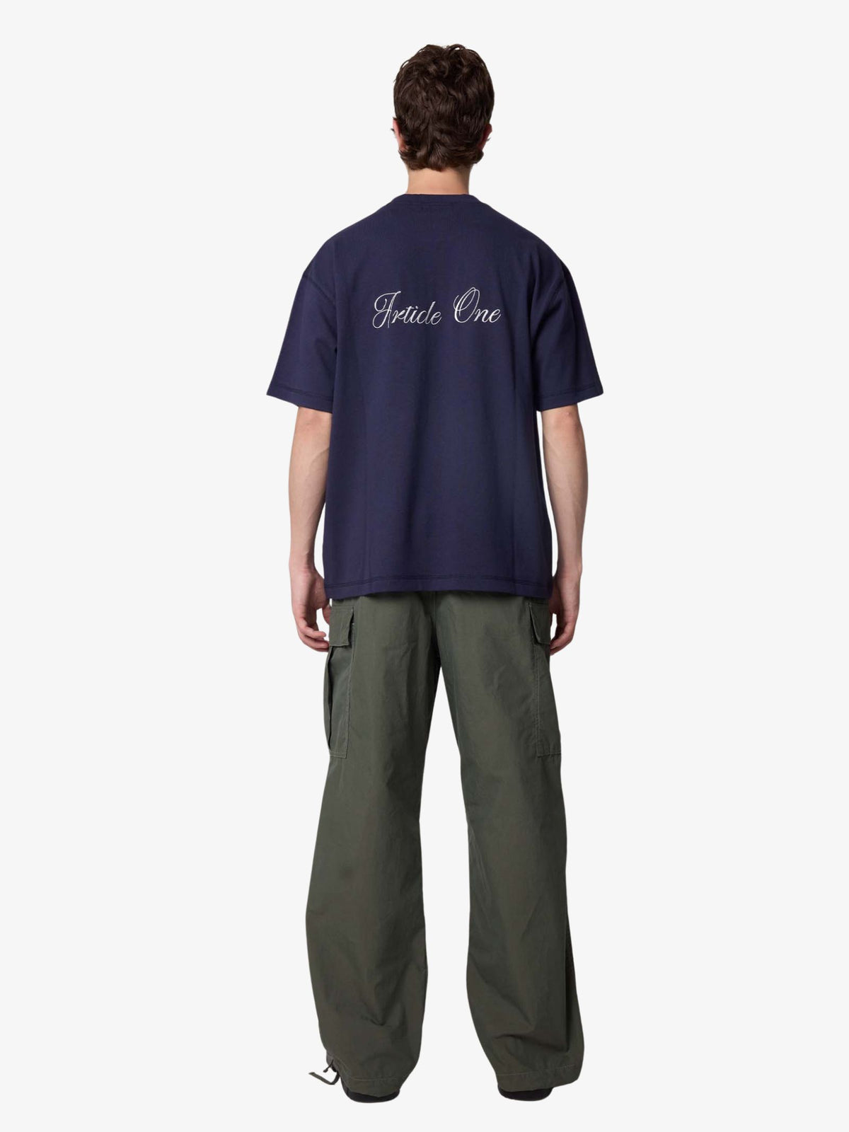 Article One Double Script Tee | NAVY