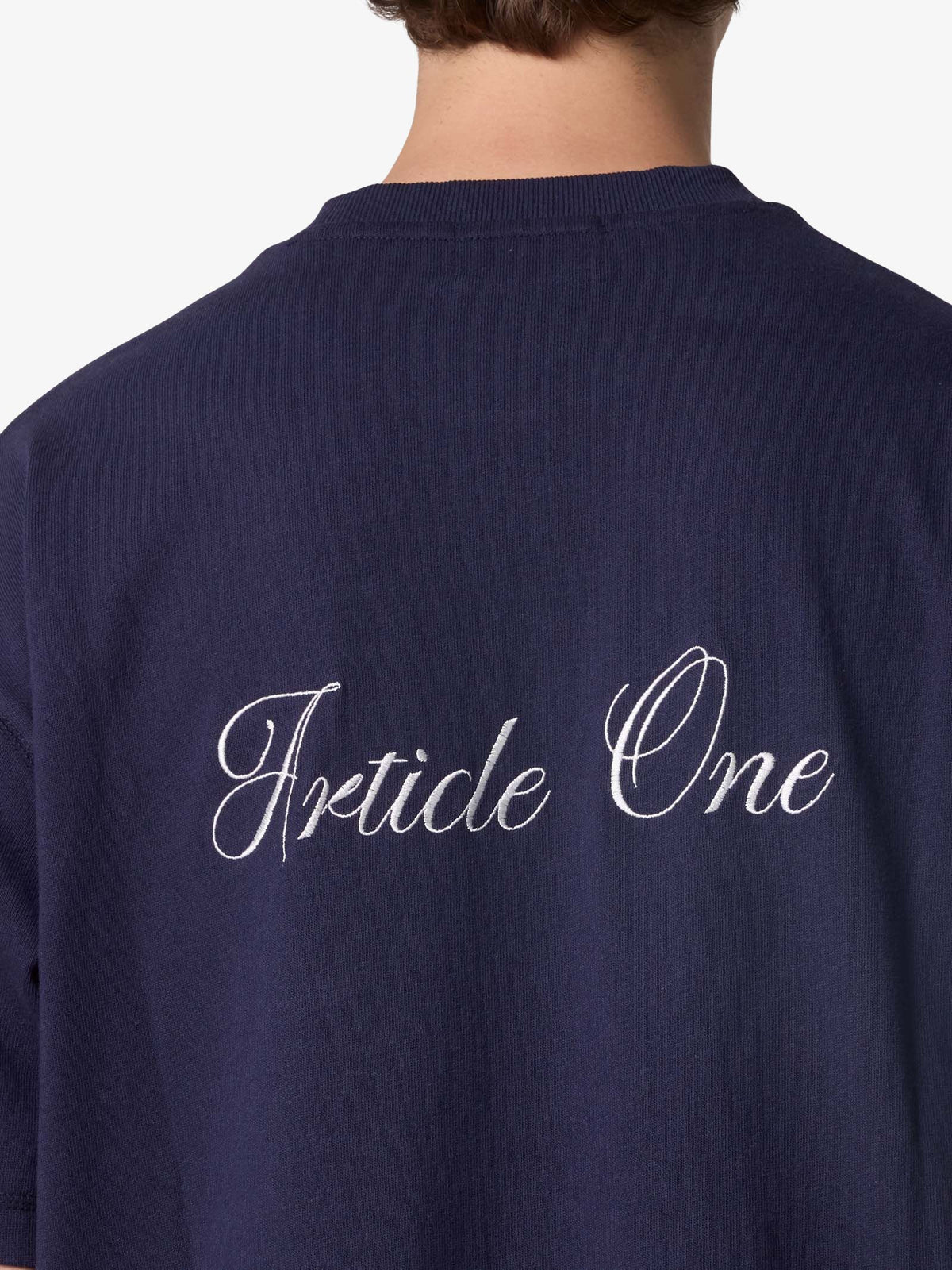 Article One Double Script Tee | NAVY