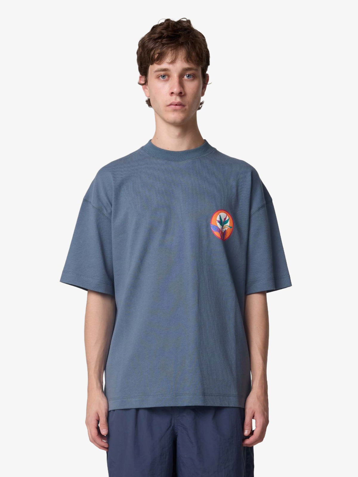 Article One Tropical Deco Tee | STEEL BLUE