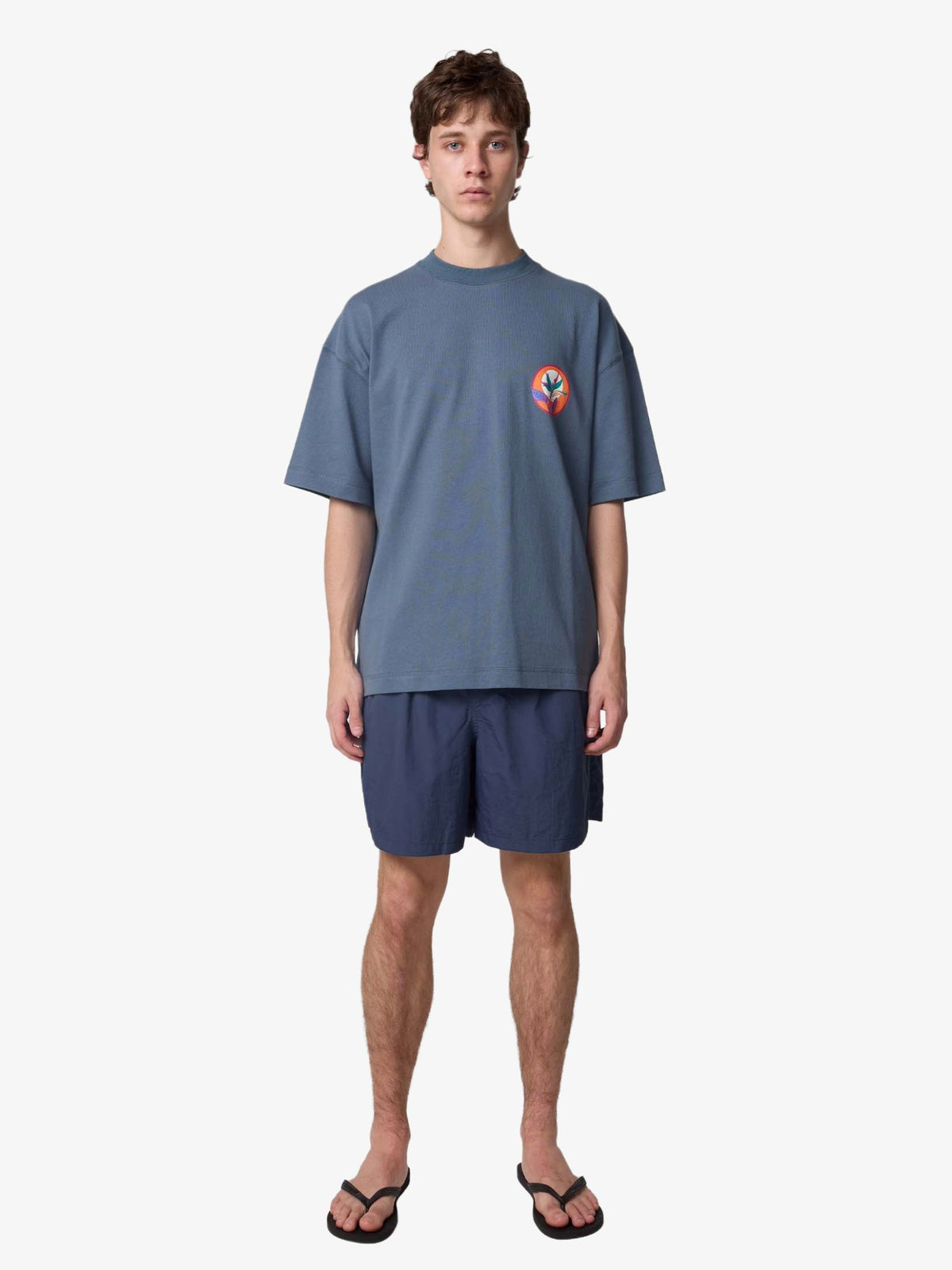 Article One Tropical Deco Tee | STEEL BLUE