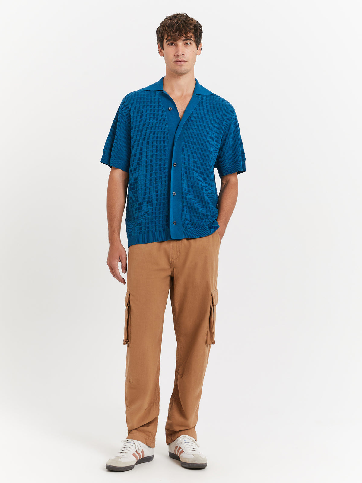 Zanito Knit Shirt in Aegean Blue