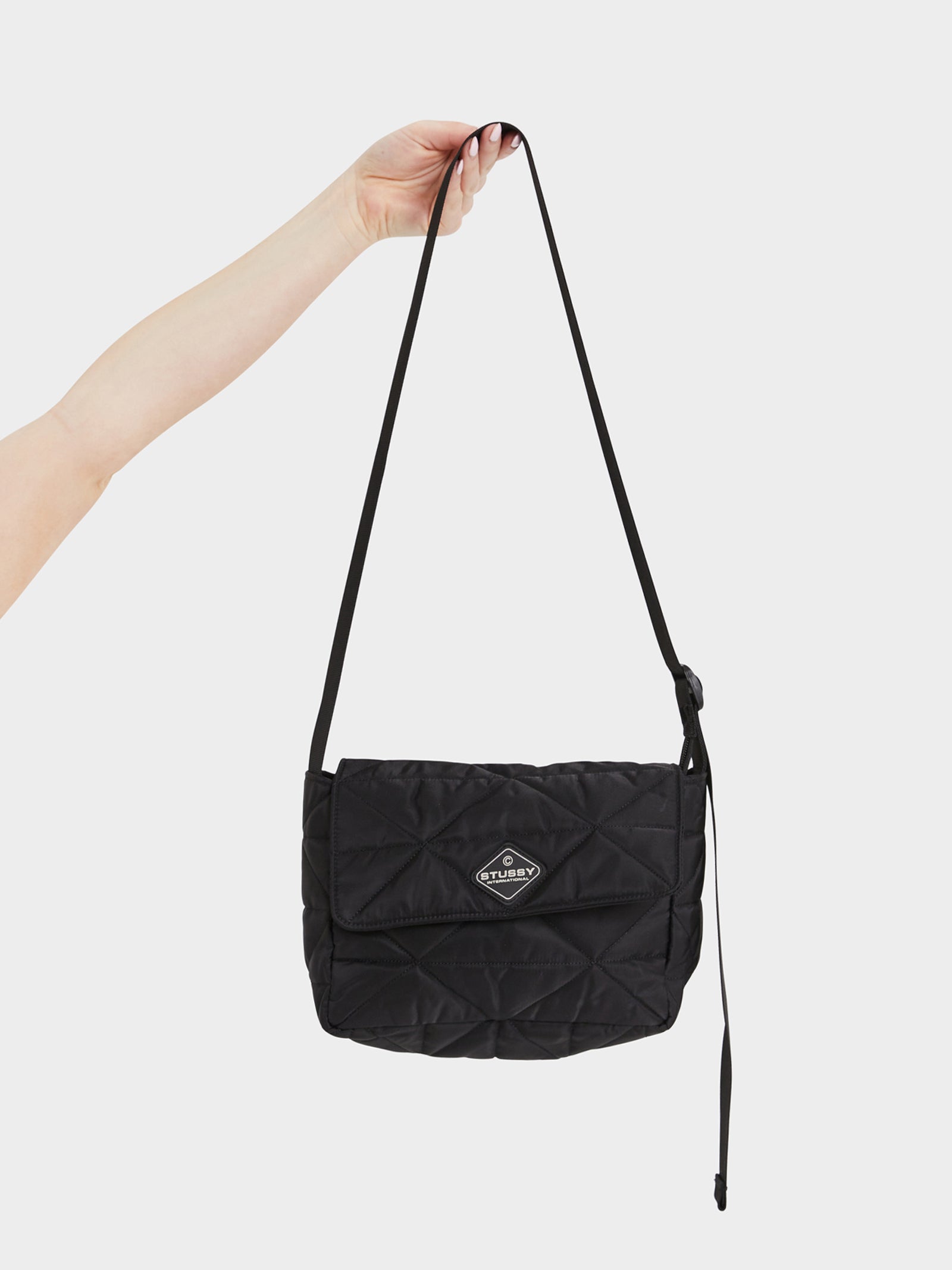 International Quilted Shoulder Bag in Black