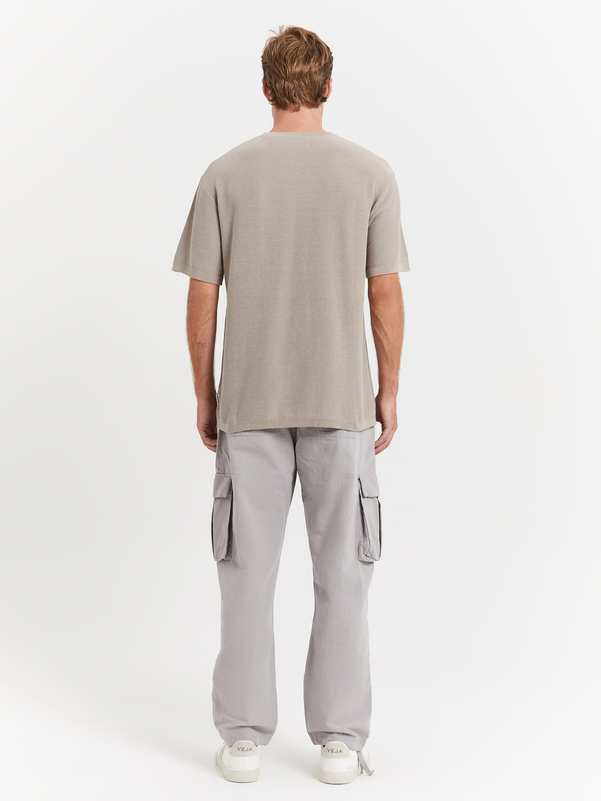 Hector Knit T-Shirt in Grey