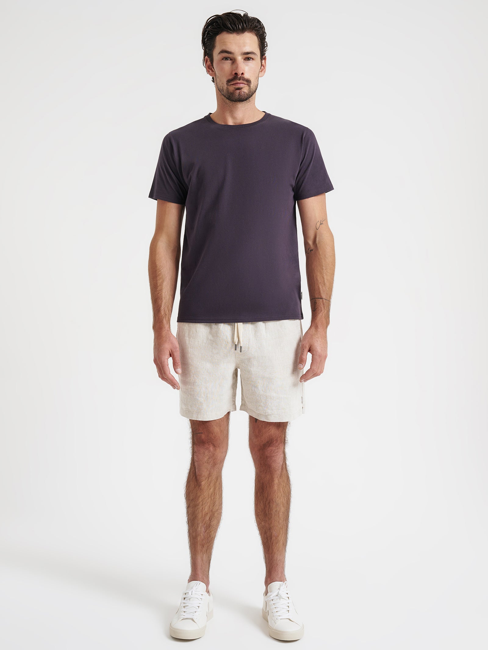 Nero Linen Shorts in Natural