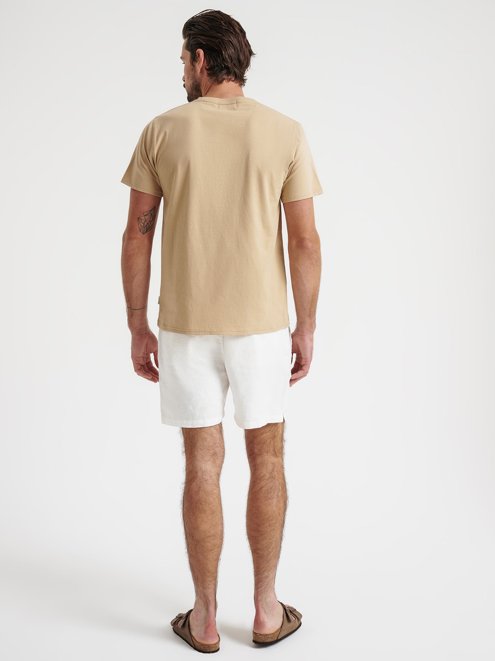 Nero Linen Shorts in White