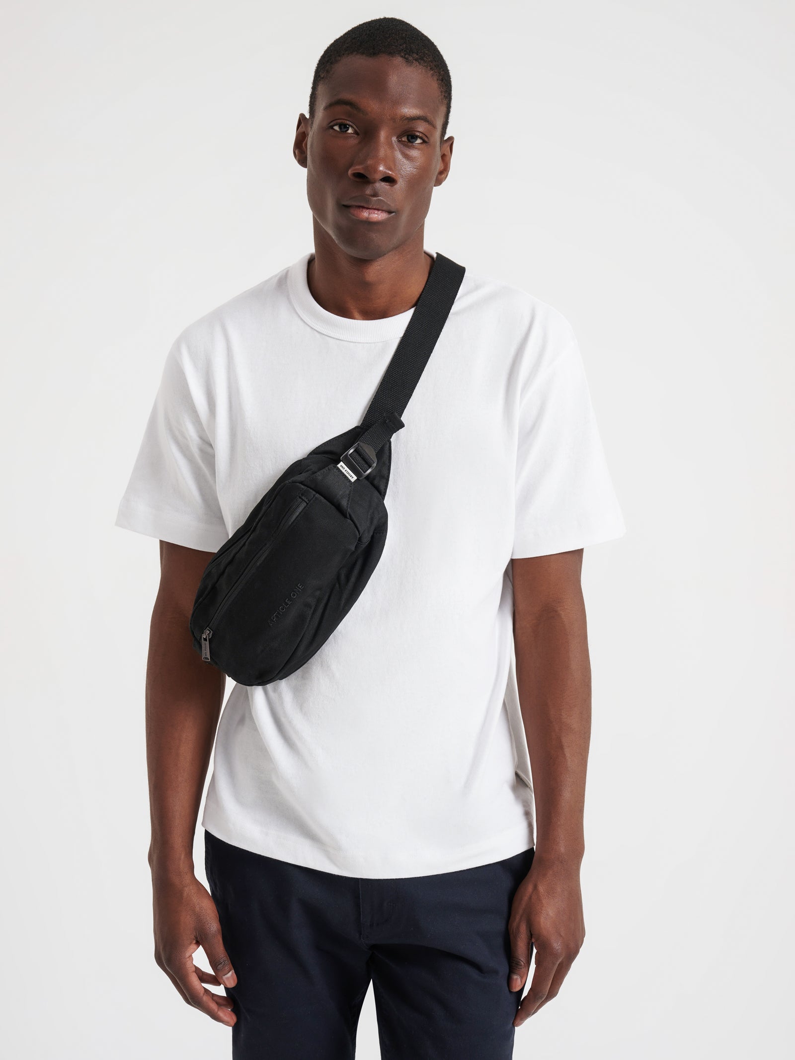 Sling Bag Mens Bum Bag Black Waist Bag Men Waterproof Sling