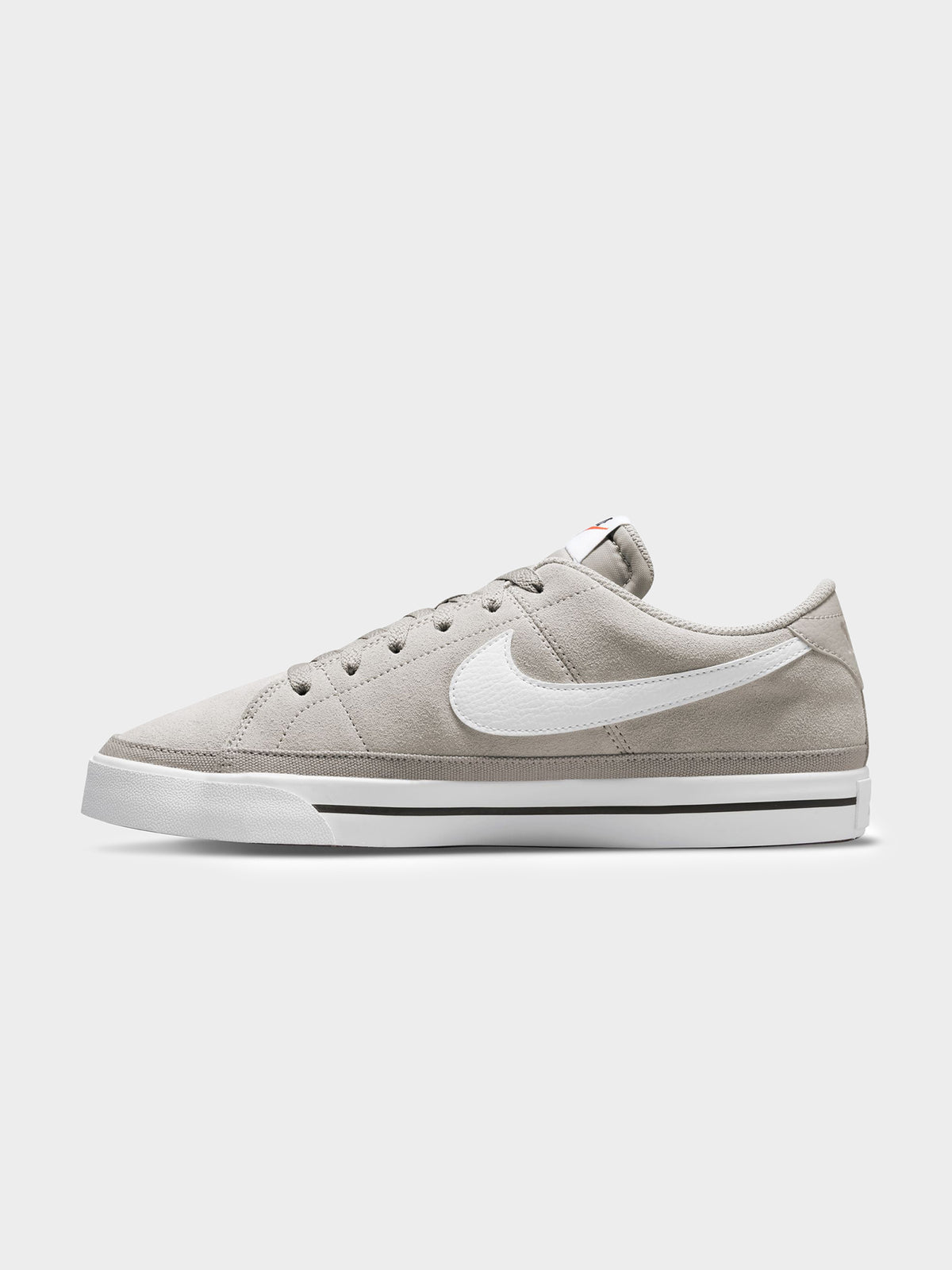 Nike Mens Court Legacy Suede Sneaker | Cobblestone/White-Black-Brown