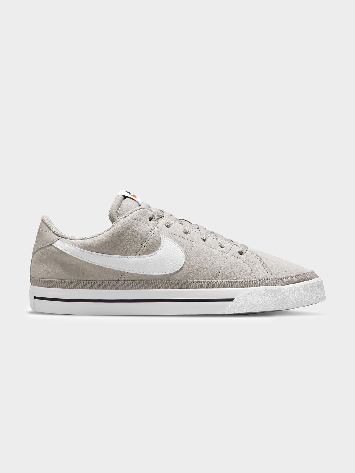 Nike Mens Court Legacy Suede Sneaker | Cobblestone/White-Black-Brown