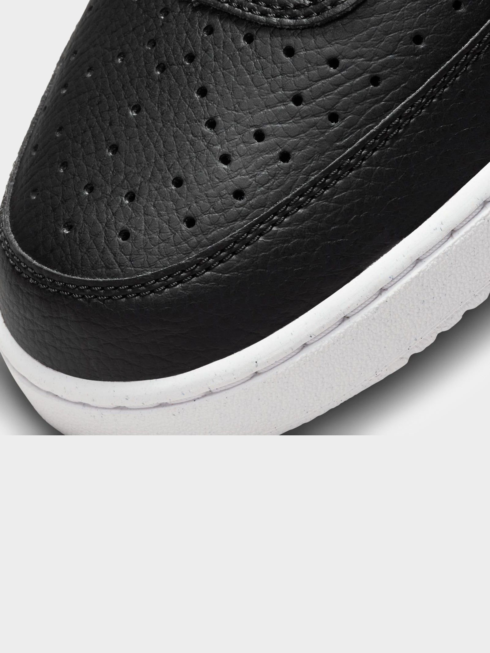 Nike Mens Court Vision Low Sneakers Black/White-Black