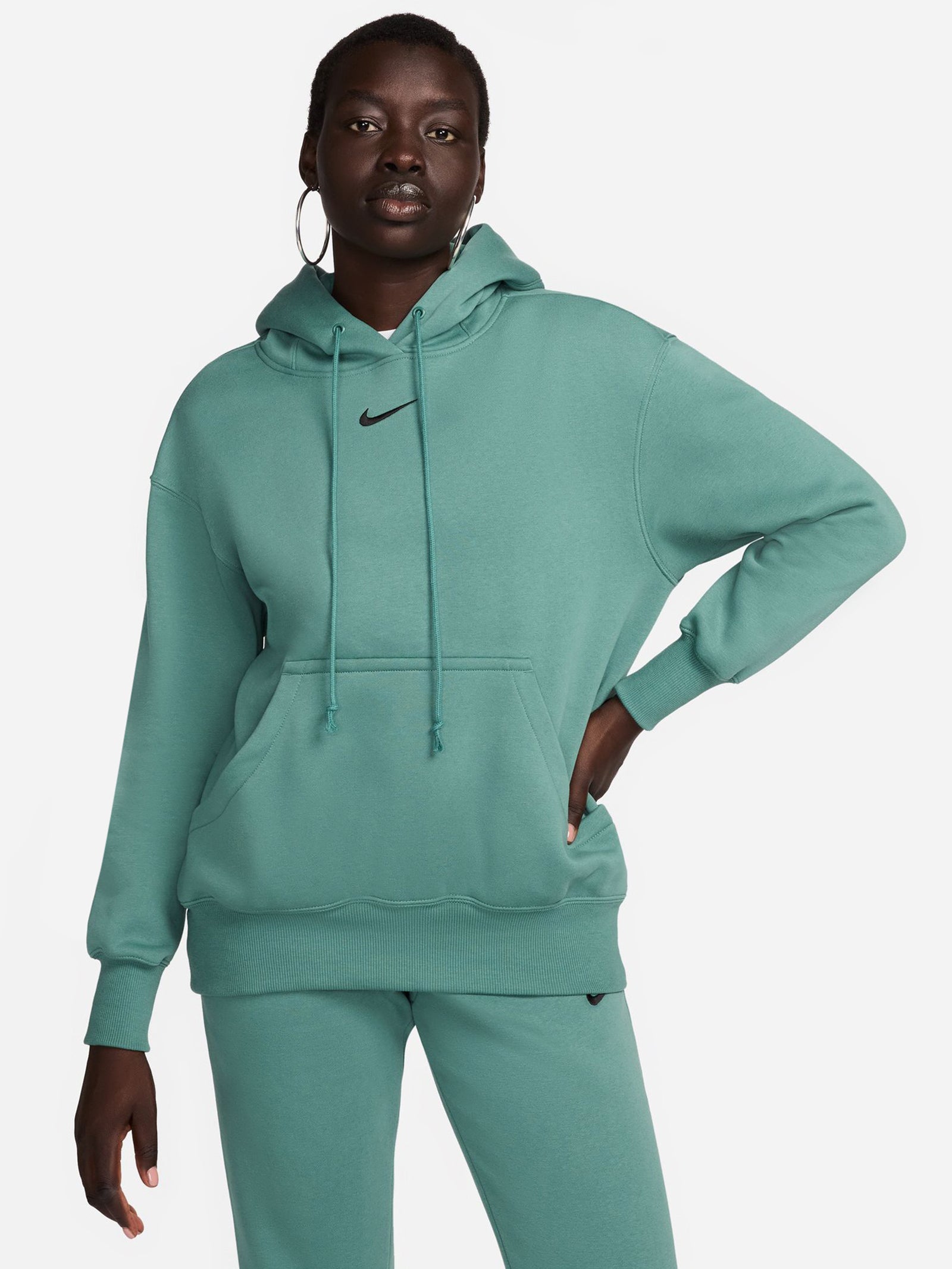 Phoenix Fleece Sweatshirt Green Nike Sweatshirt Womens Nike