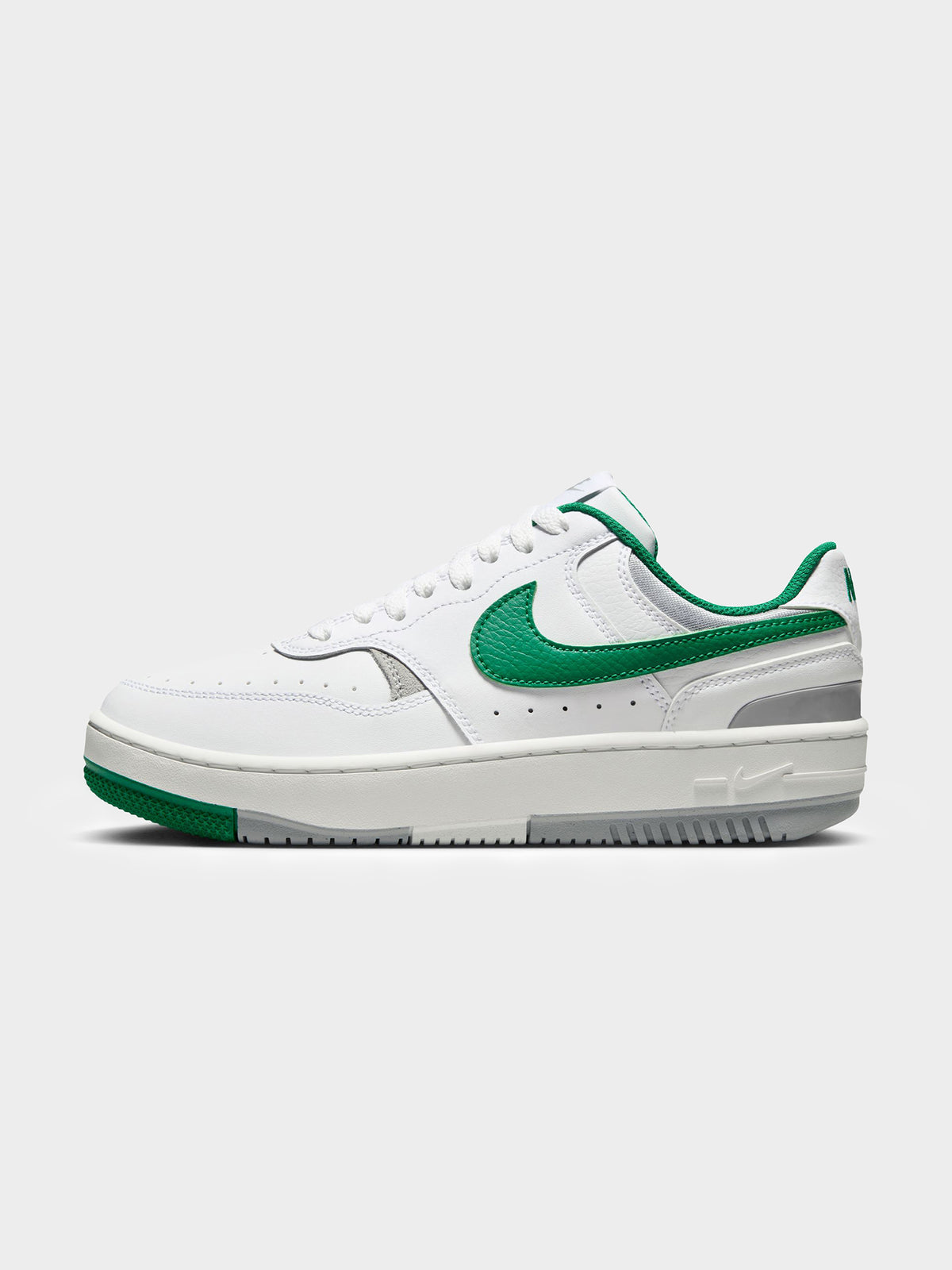 Nike Womens Gamma Force Sneakers | White/Malachite-Lt Smoke Grey