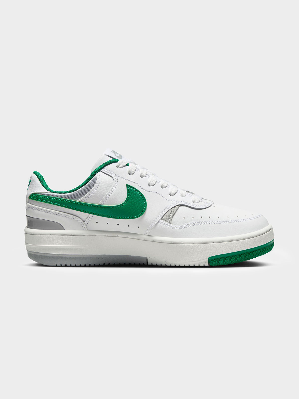 Nike Womens Gamma Force Sneakers | White/Malachite-Lt Smoke Grey