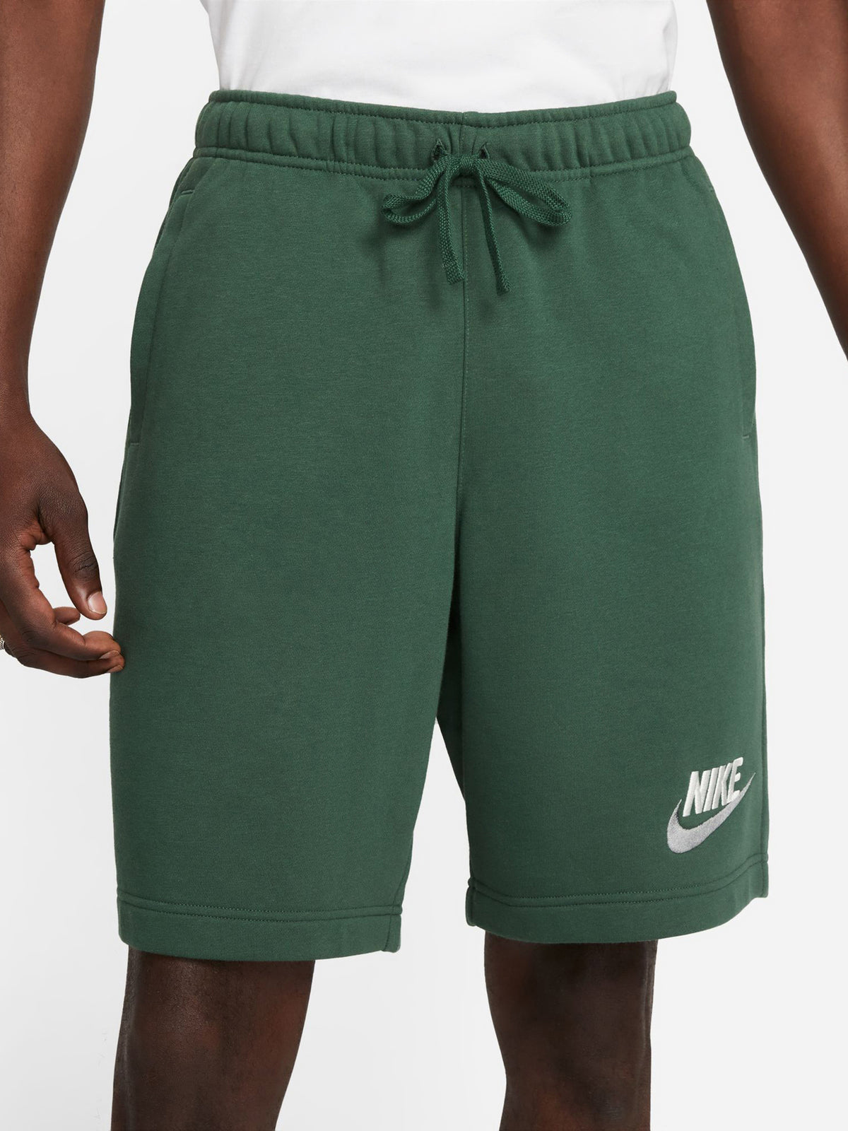 Club French Terry Shorts in Green Fir