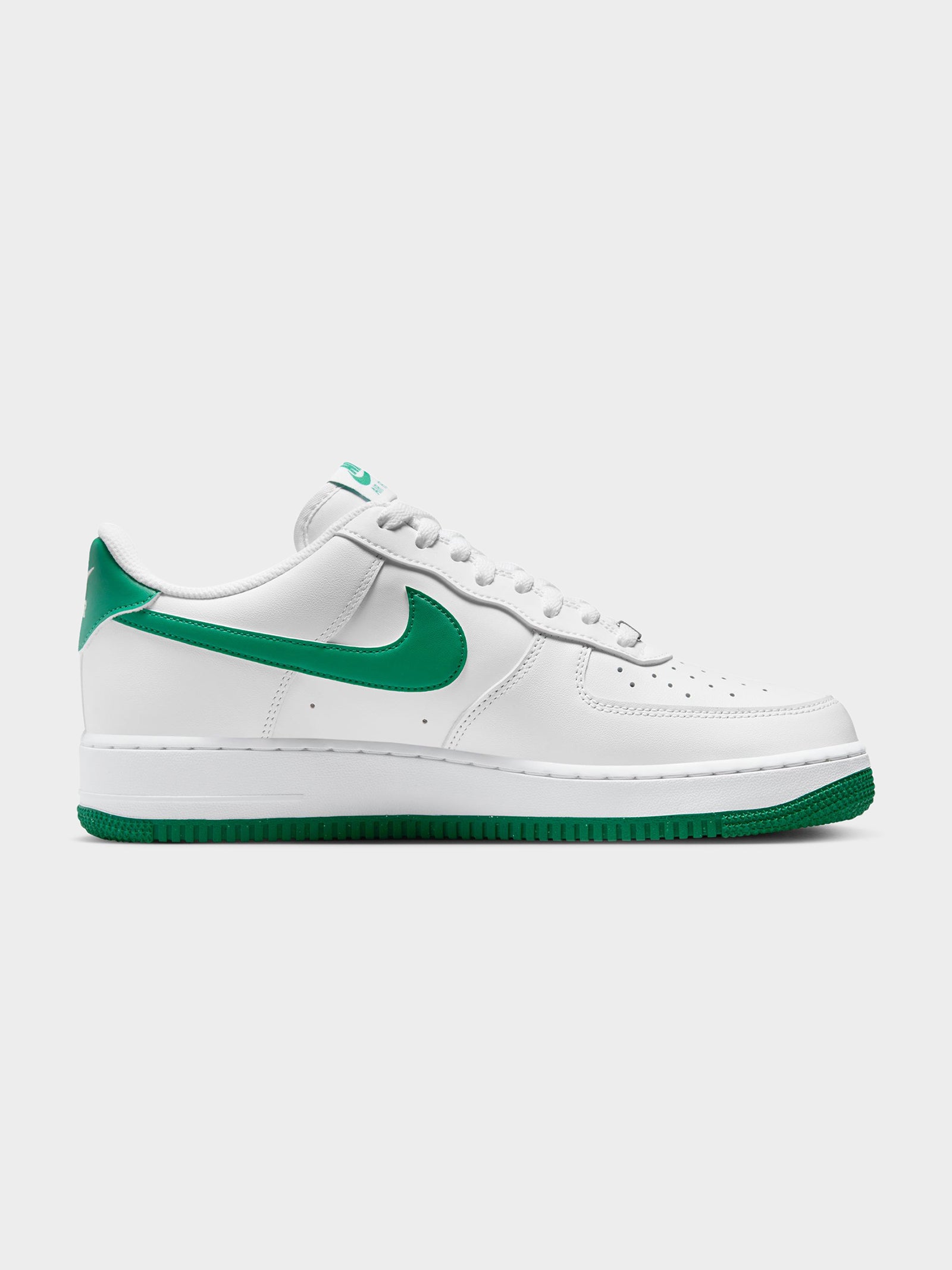 Mens Air Force 1 Low Sneakers in White & Malachite