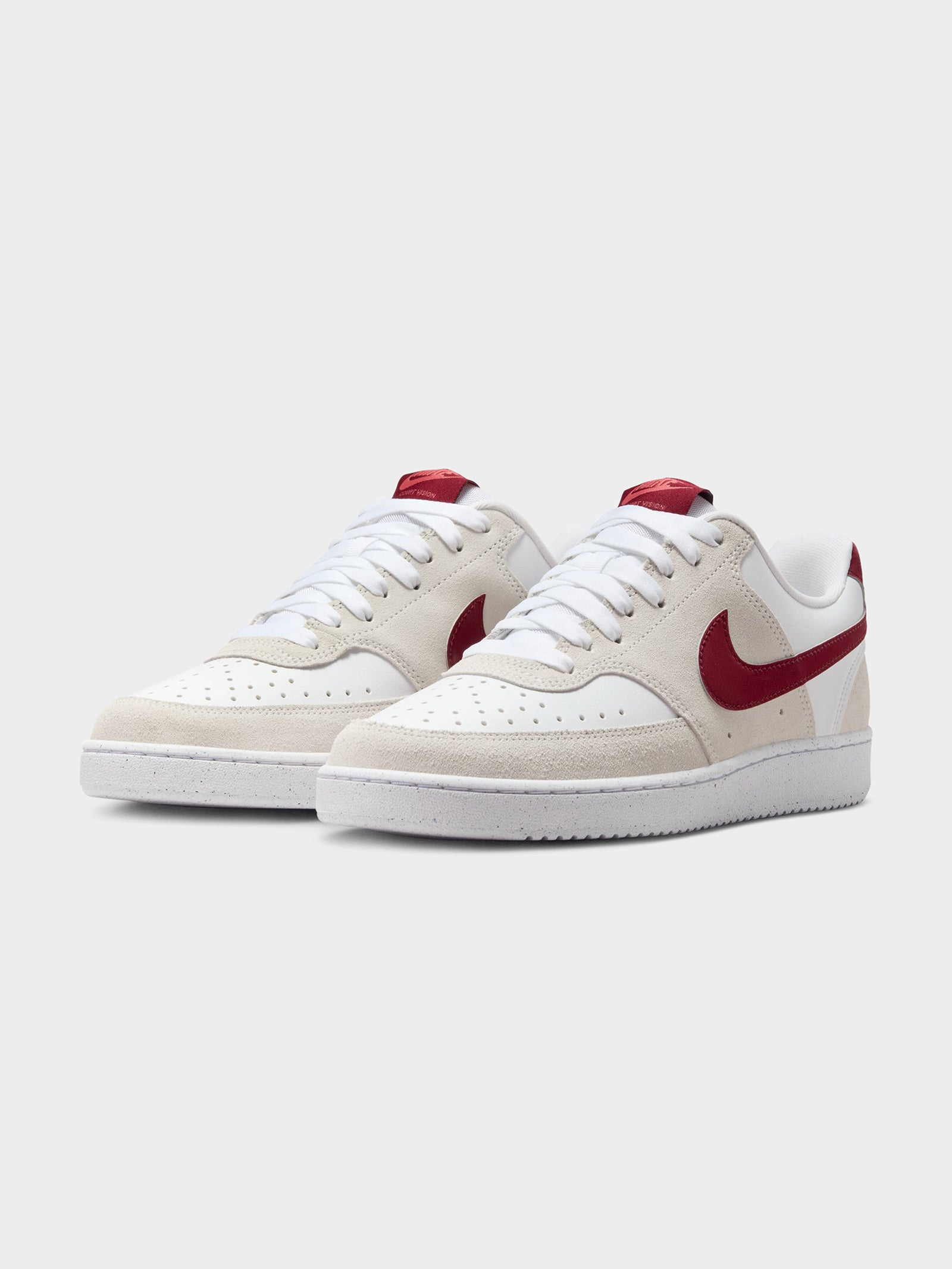 Womens Court Vision Low Sneakers in White, Team Red, Adobe & Dragon Red