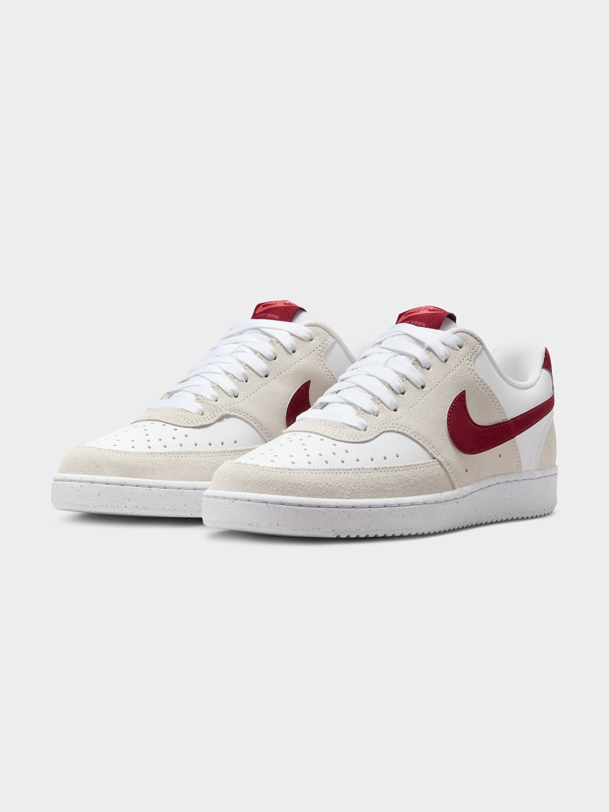 Womens Court Vision Low Sneakers in White, Team Red, Adobe &amp; Dragon Red