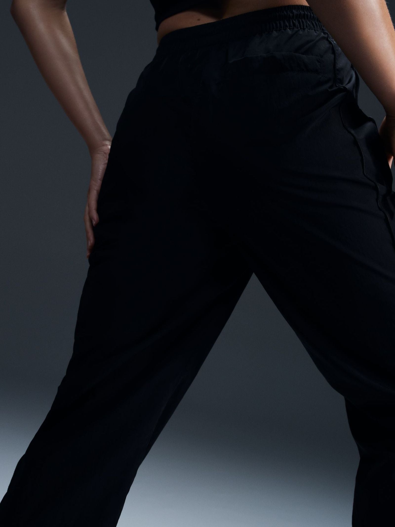 Women's High-Waisted Woven Open-Hem Pants