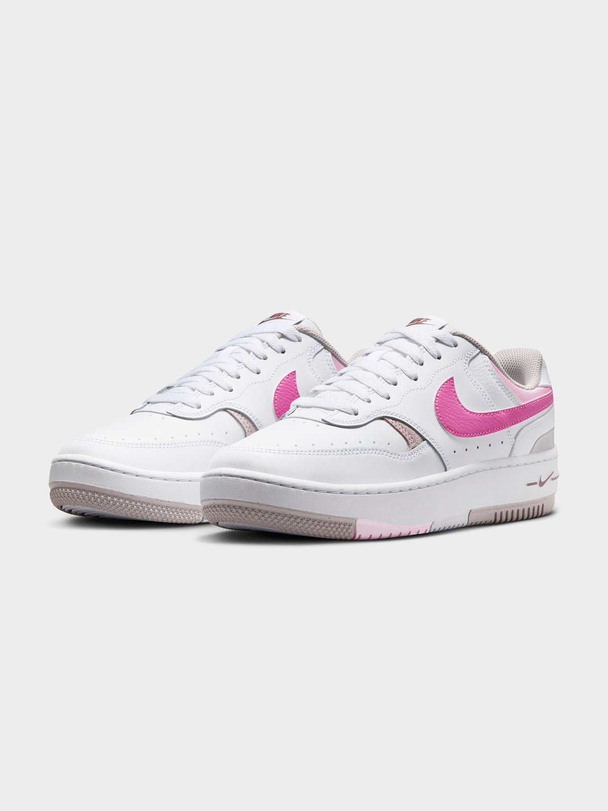 Nike Womens Gamma Force Sneaker | White/Playful Pink-Plat Violet