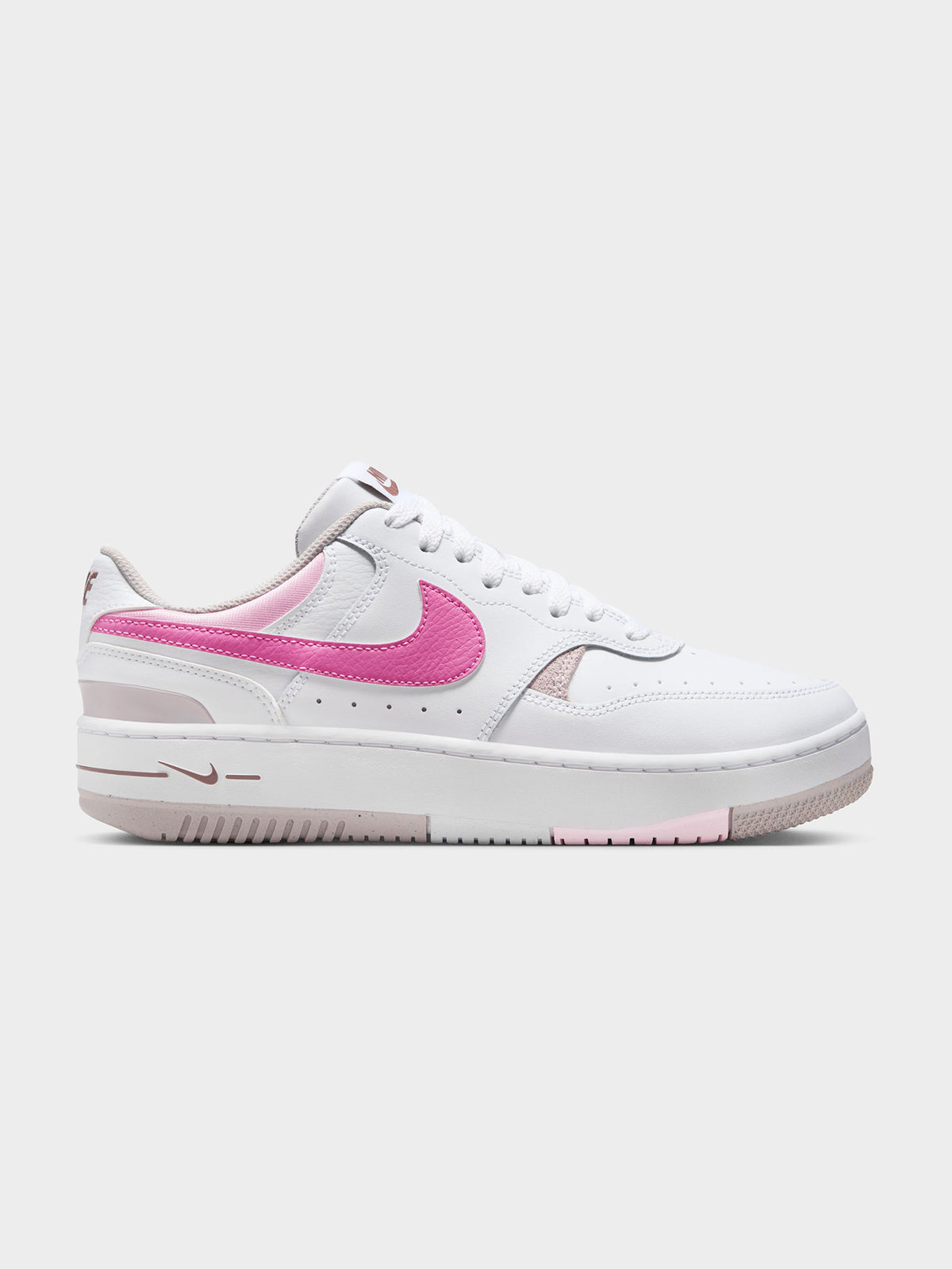 Nike Womens Gamma Force Sneaker | White/Playful Pink-Plat Violet