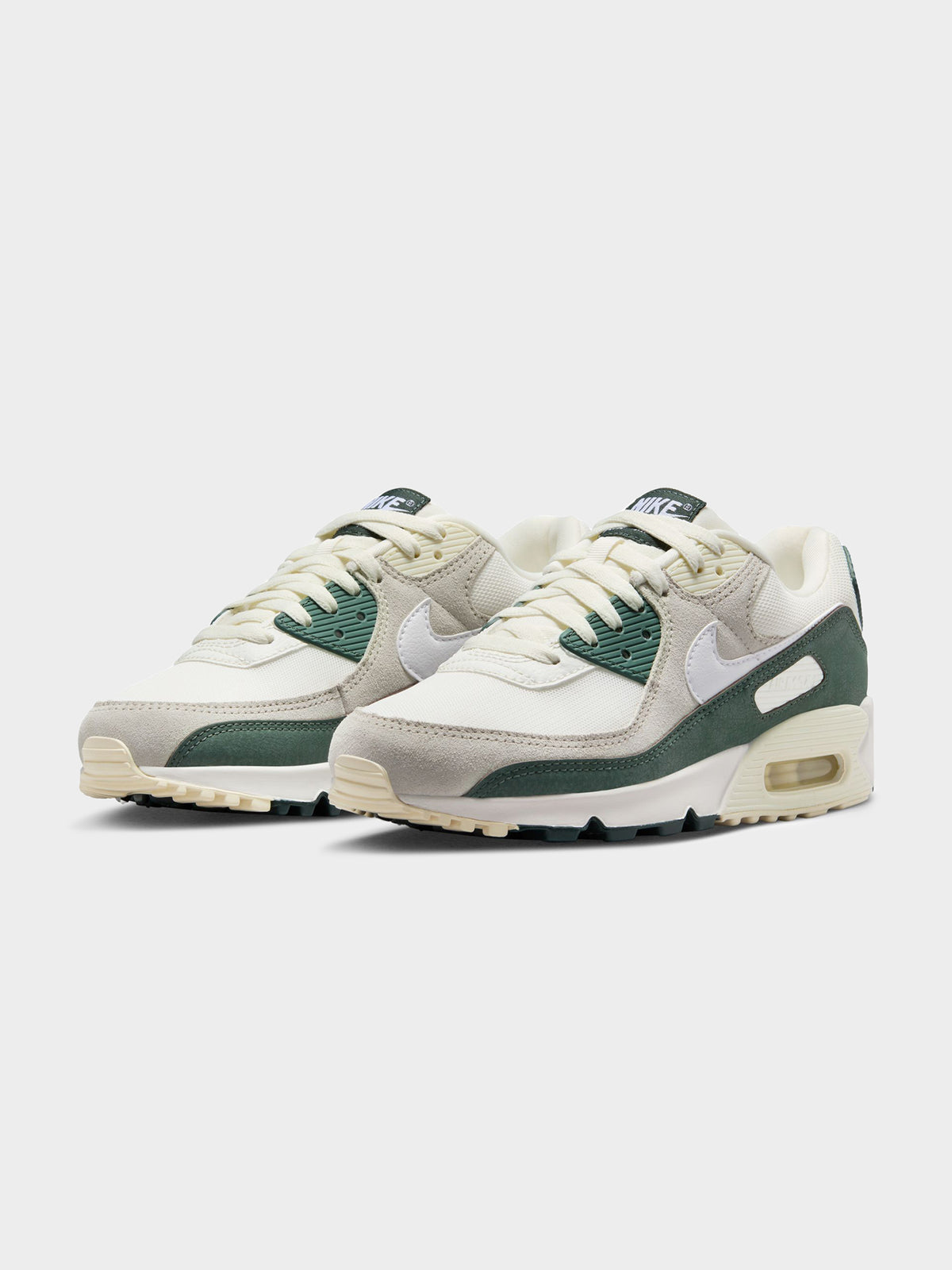 Nike Womens Air Max 90 Sneakers | Sail/White-Green-Coconut Milk