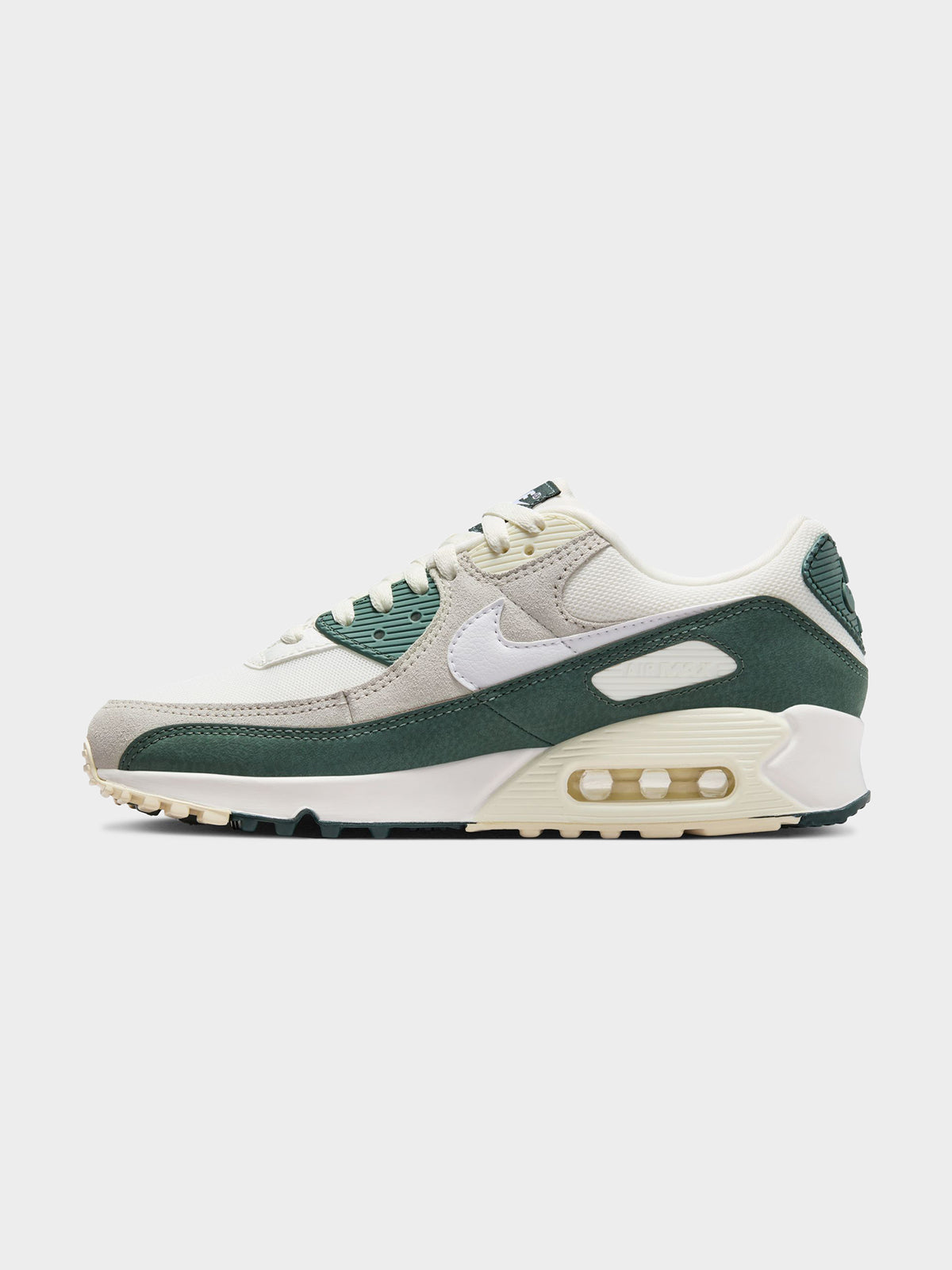 Nike Womens Air Max 90 Sneakers | Sail/White-Green-Coconut Milk