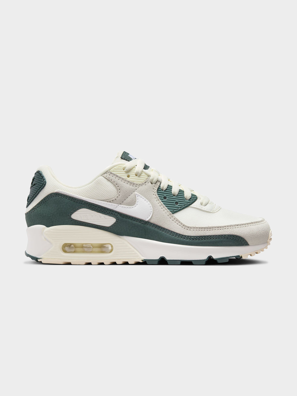 Nike Womens Air Max 90 Sneakers | Sail/White-Green-Coconut Milk