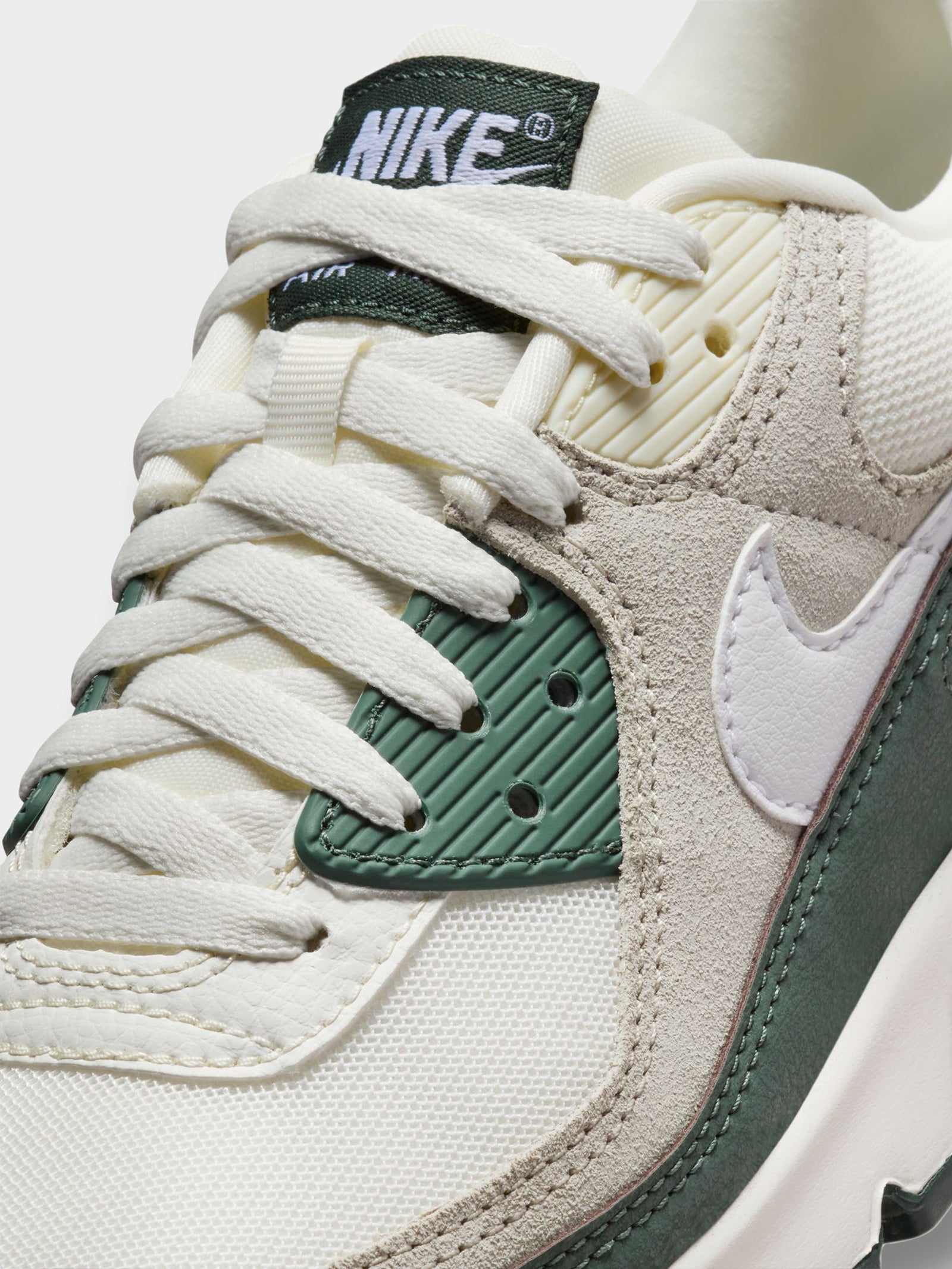 Womens Air Max 90 Sneakers in Sail, White, Green & Coconut Milk