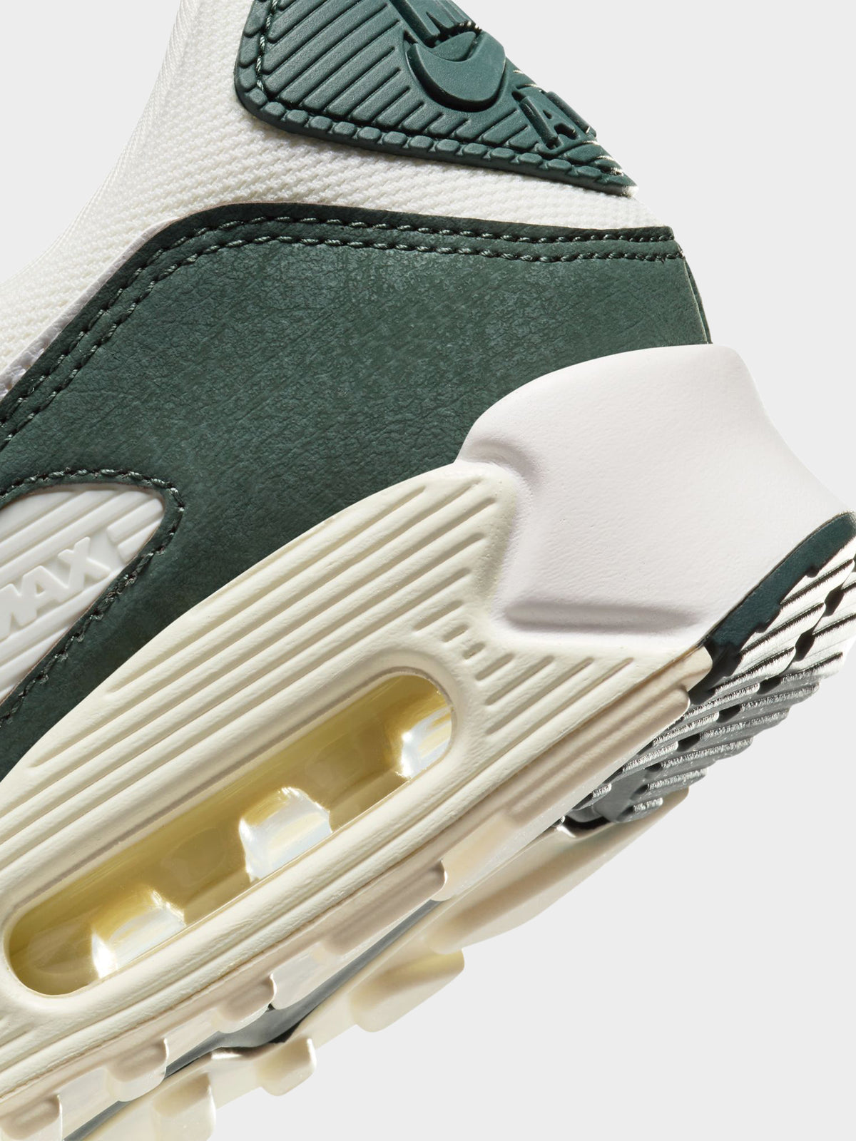 Womens Air Max 90 Sneakers in Sail, White, Green &amp; Coconut Milk