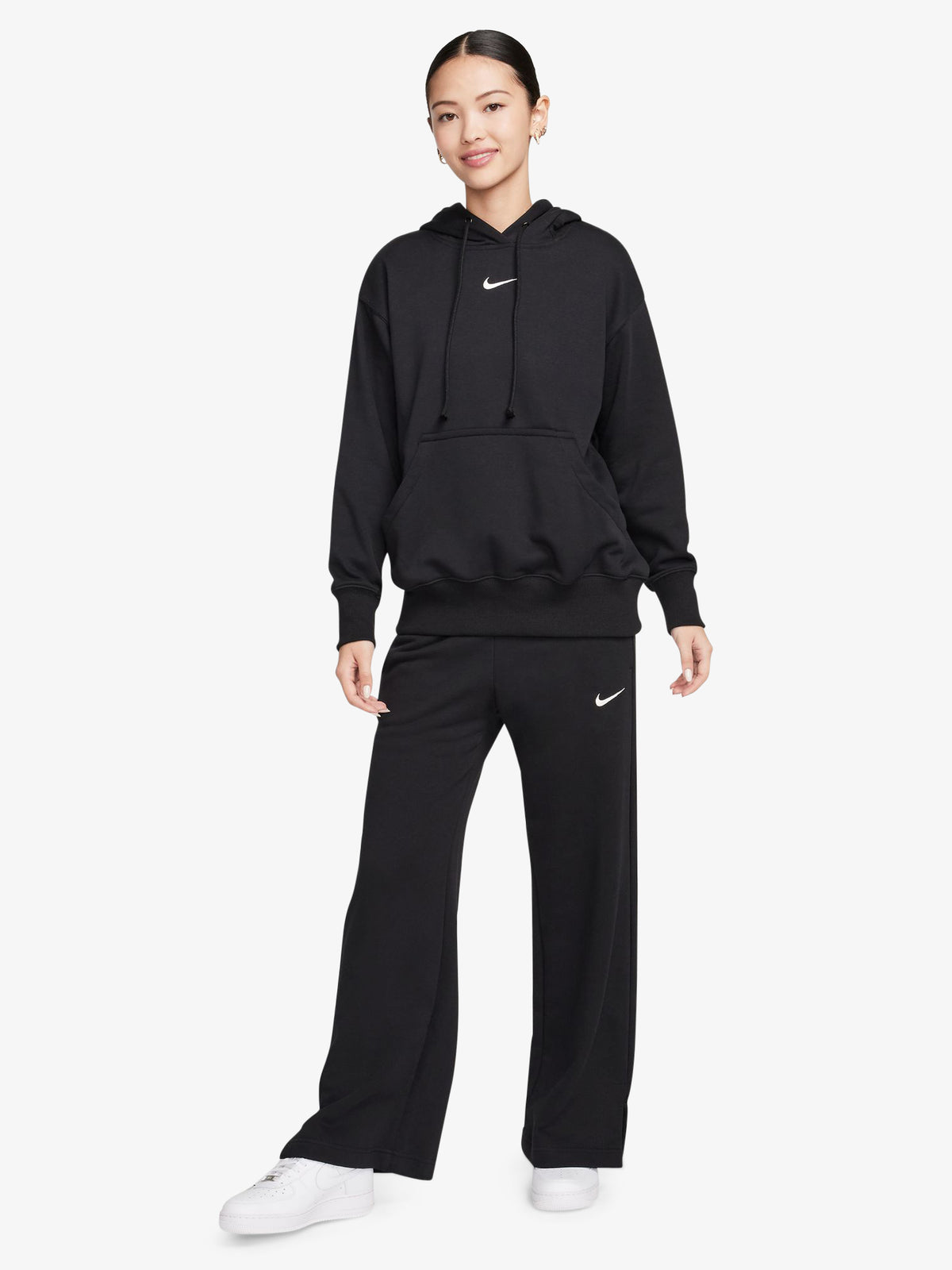 Nike NSW Phoenix Fleece High-Waisted Sweatpants | Black/Sail