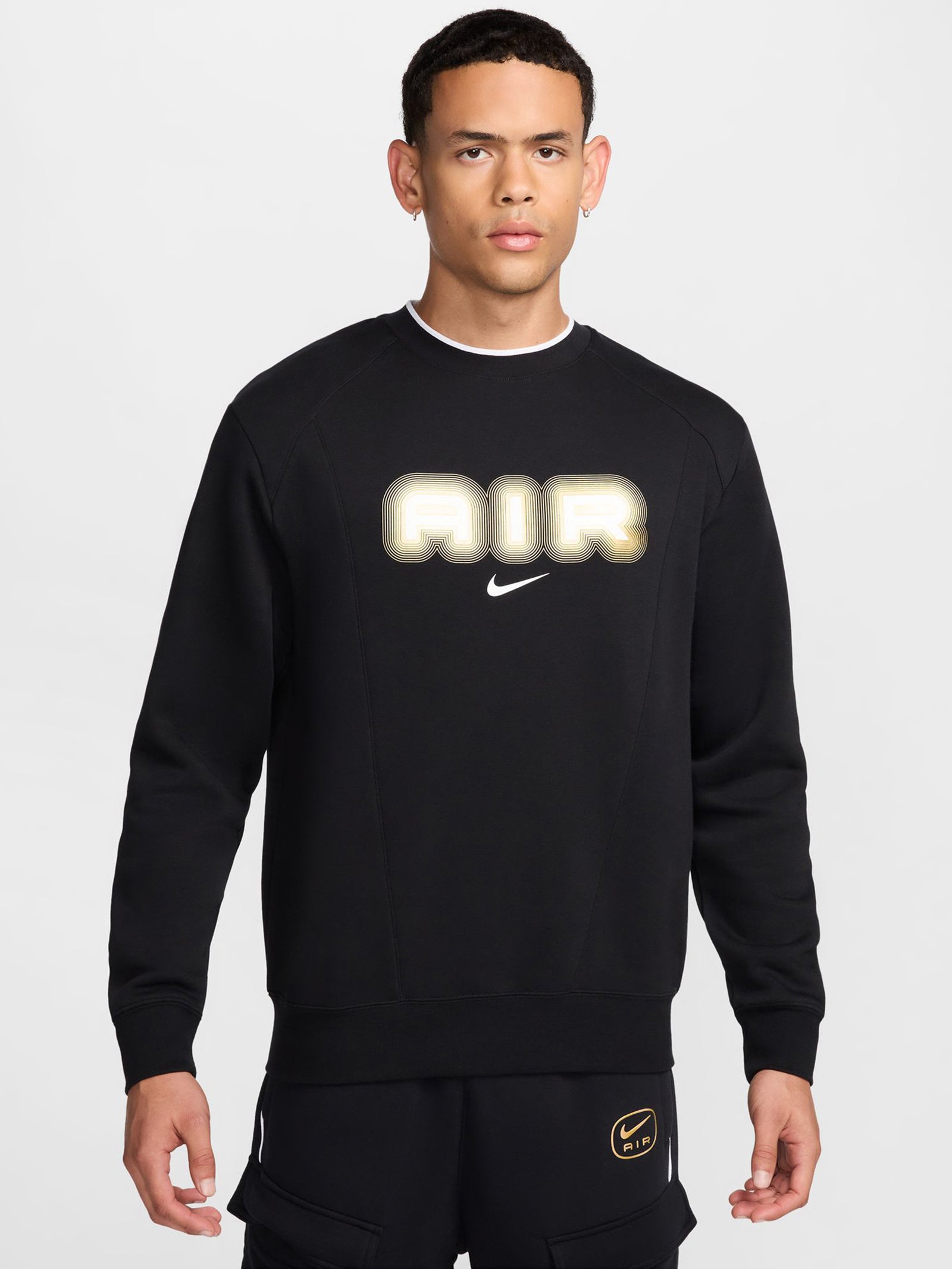 Nike Nsw Black And Gold Nike Pullover Nike Sportswear Air Fleece - Main Image