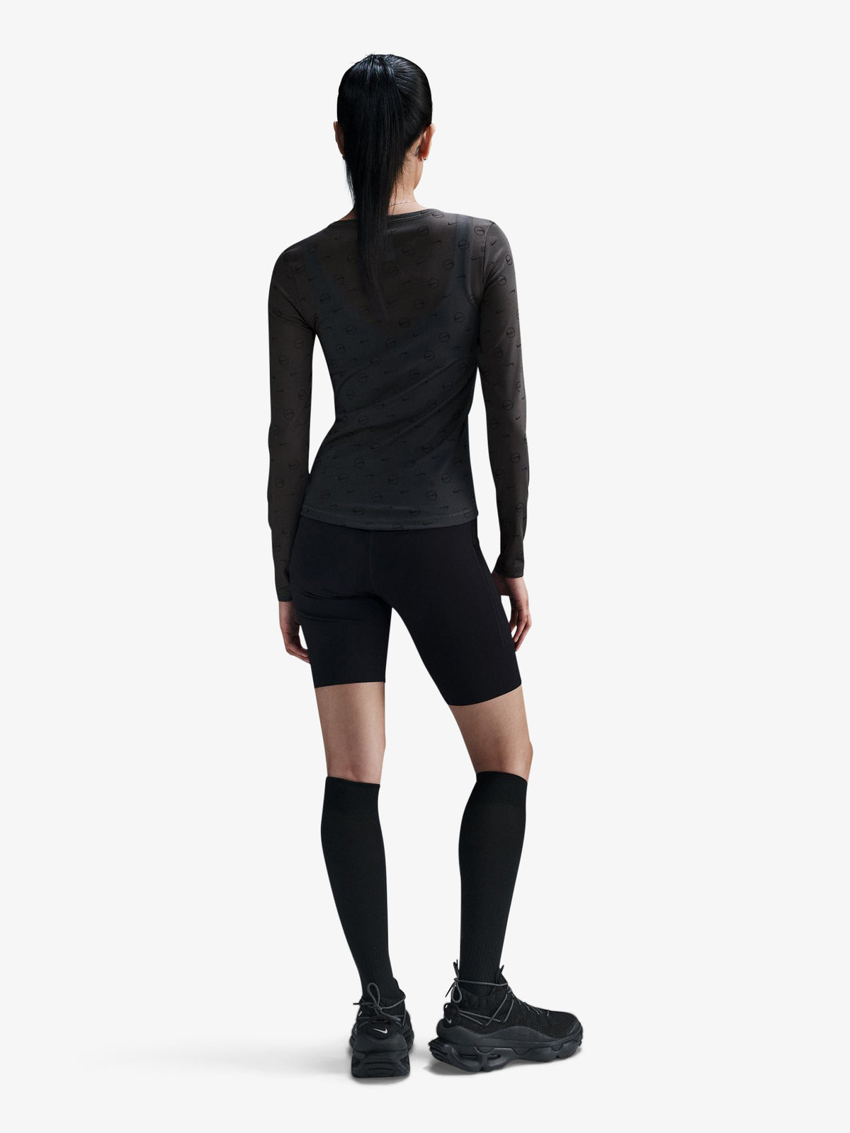 Nike Sportswear Women's Long-Sleeve Sheer Top | ANTHRACITE