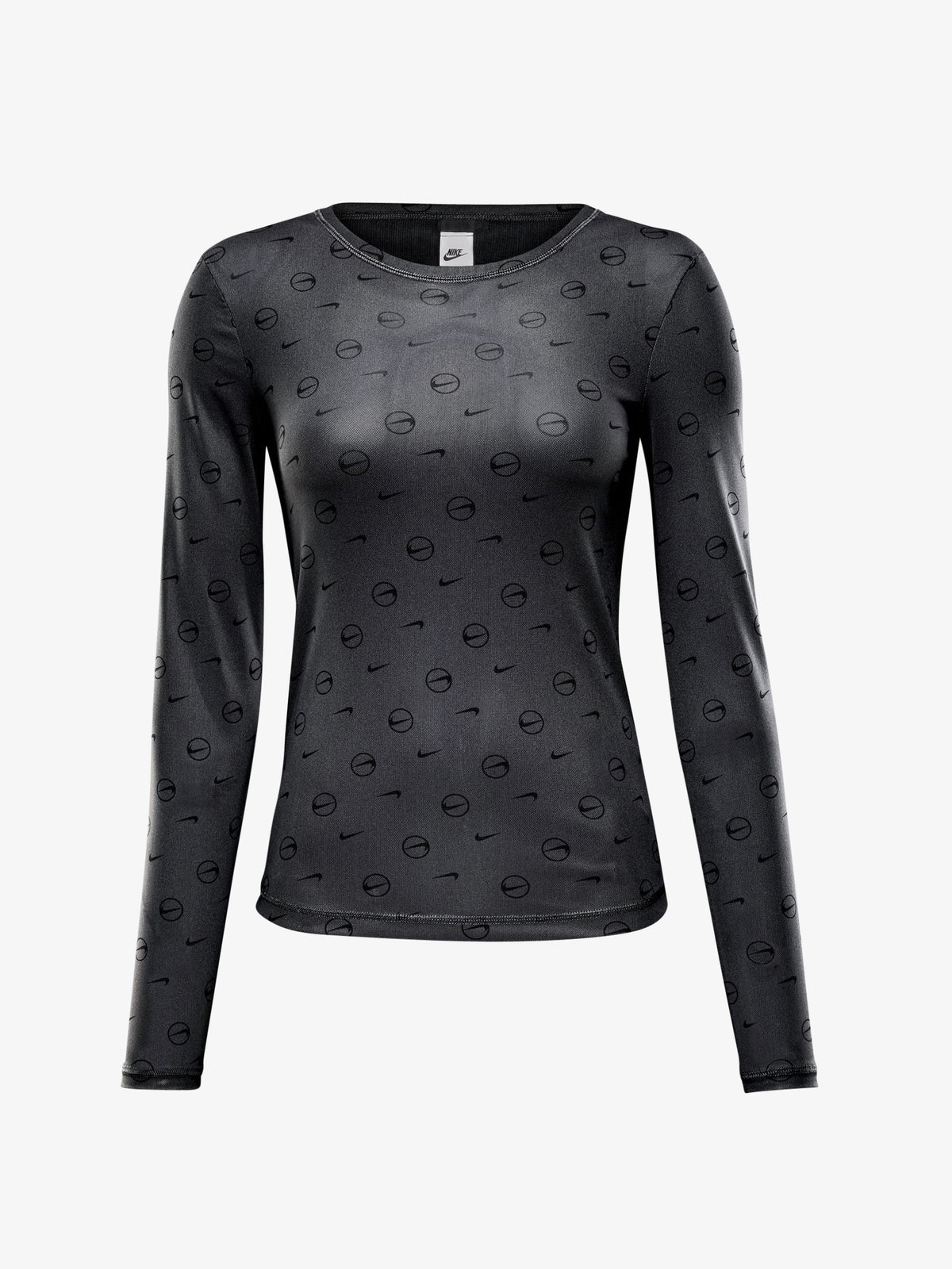 Nike Sportswear Women's Long-Sleeve Sheer Top | ANTHRACITE