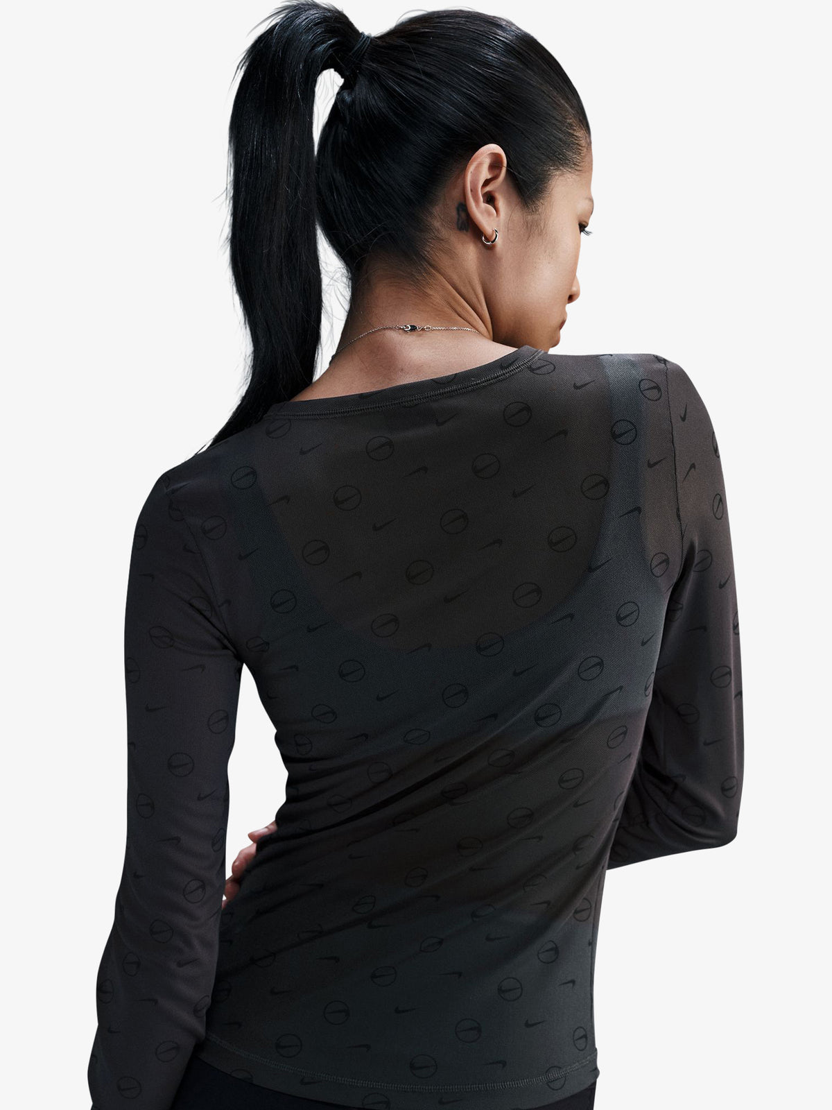Nike Sportswear Women's Long-Sleeve Sheer Top | ANTHRACITE