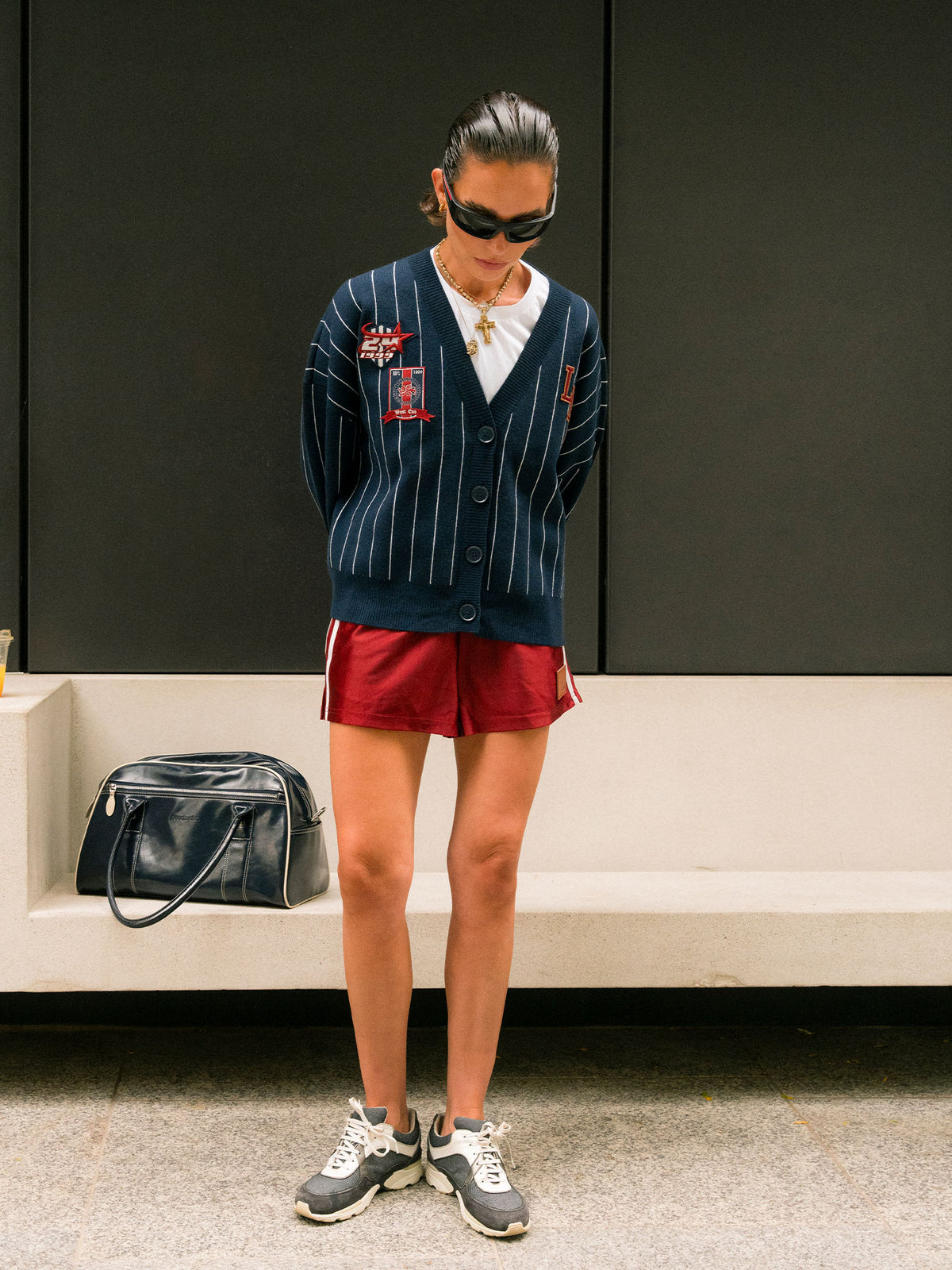 Ksubi Dean Cardigan | NAVY PINSTRIPE