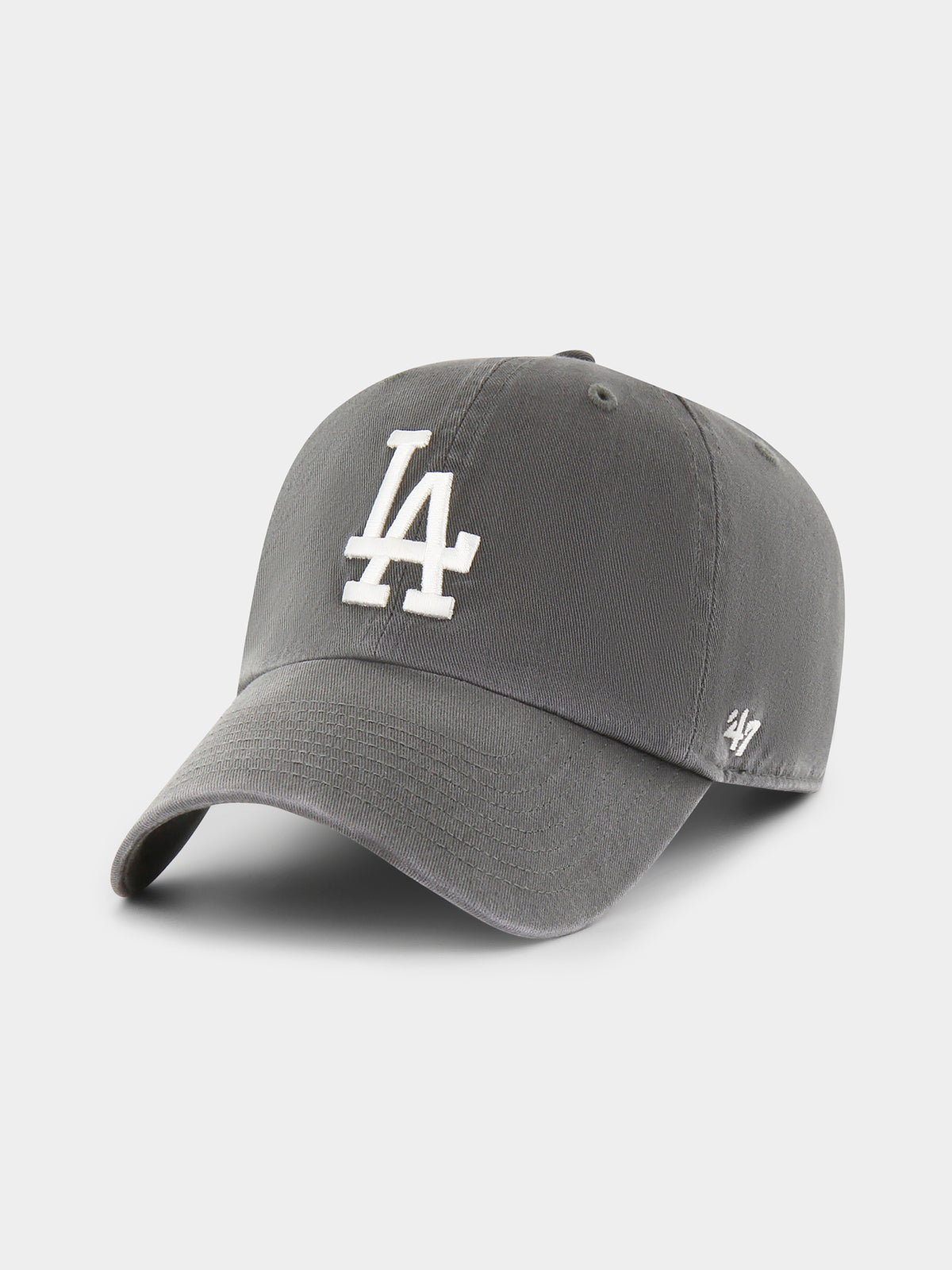 Base Runner Los Angeles Dodgers Baseball Cap in Charcoal Grey