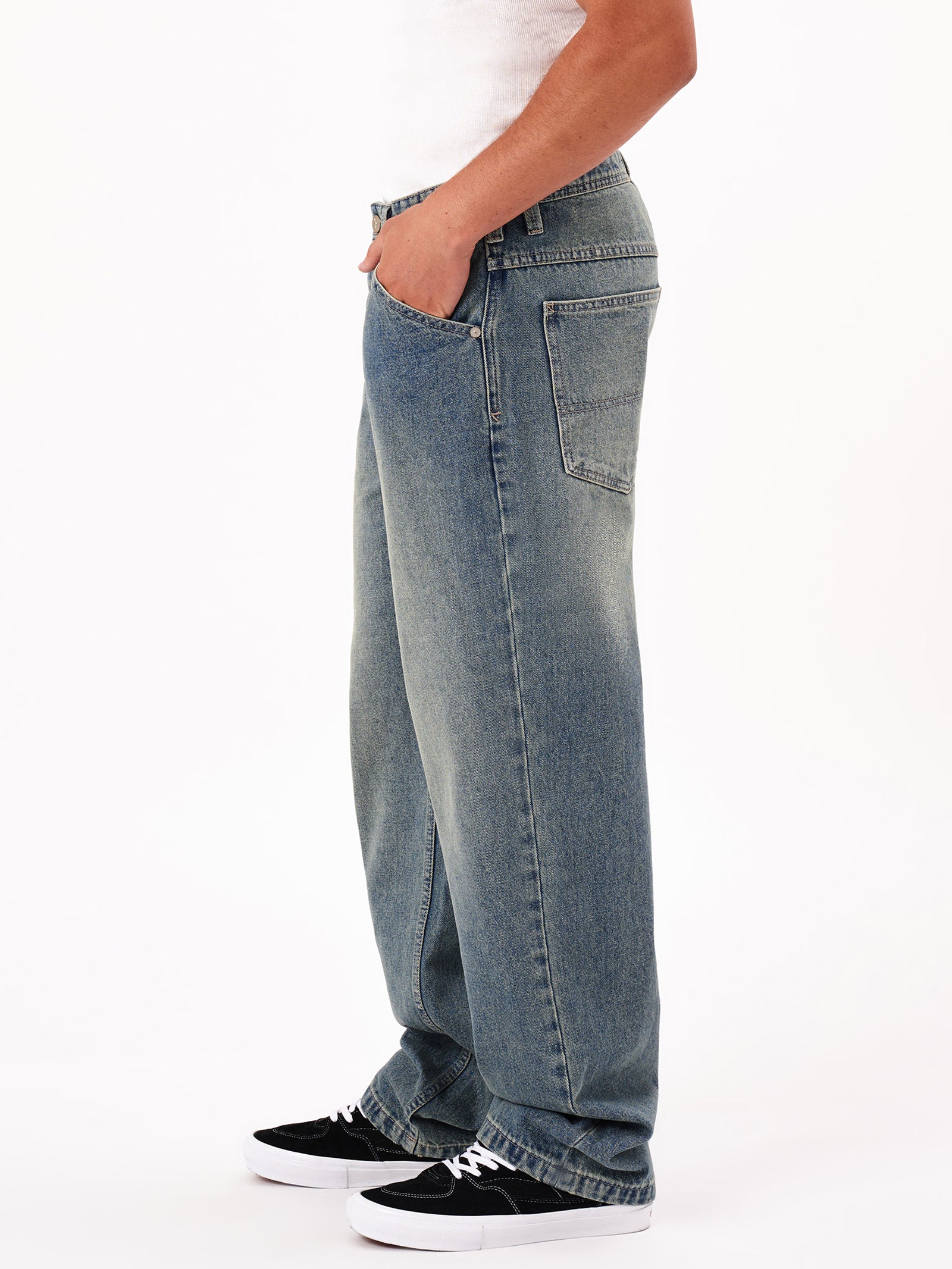 Abrand A6 Big Baggy Jean Carson Green/Blue