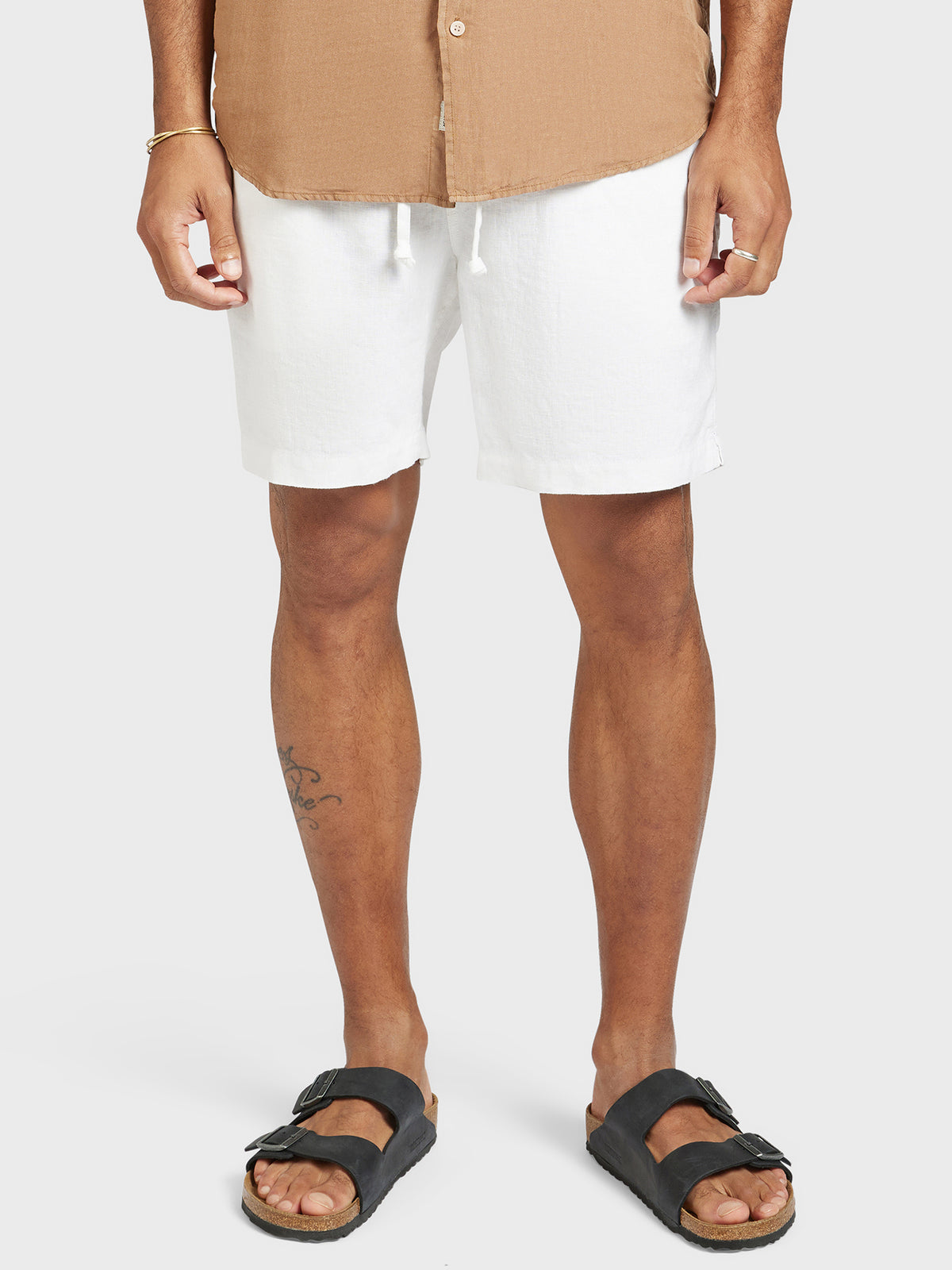 Riviera Linen Shorts in White