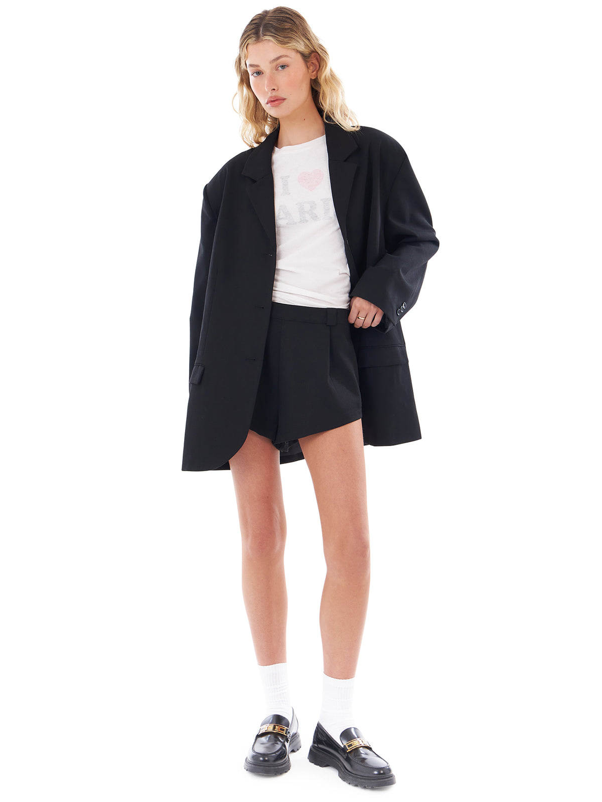 Felle Mini Tailored Short | Black