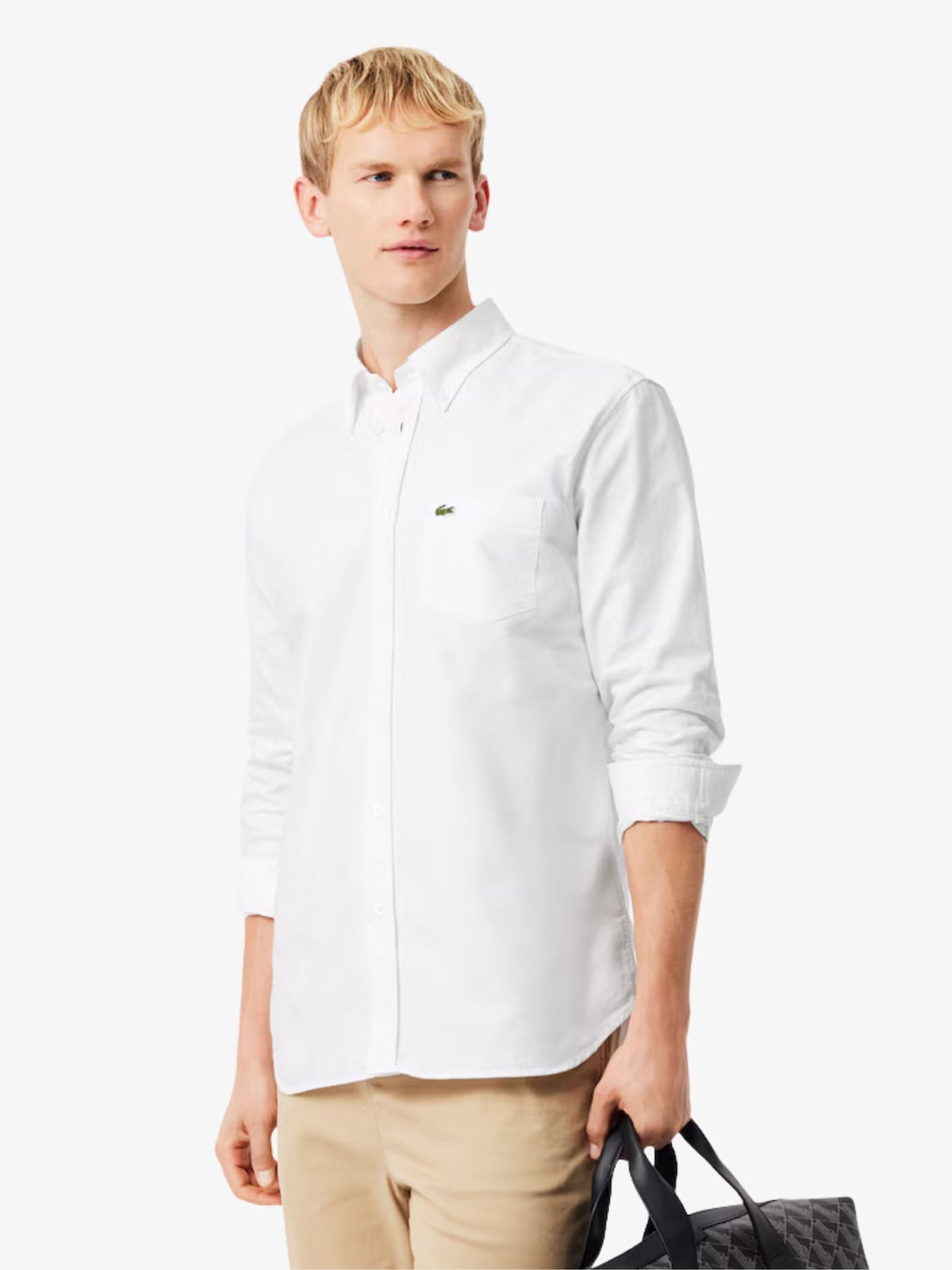 Lacoste Essentials Oxford Shirt | White