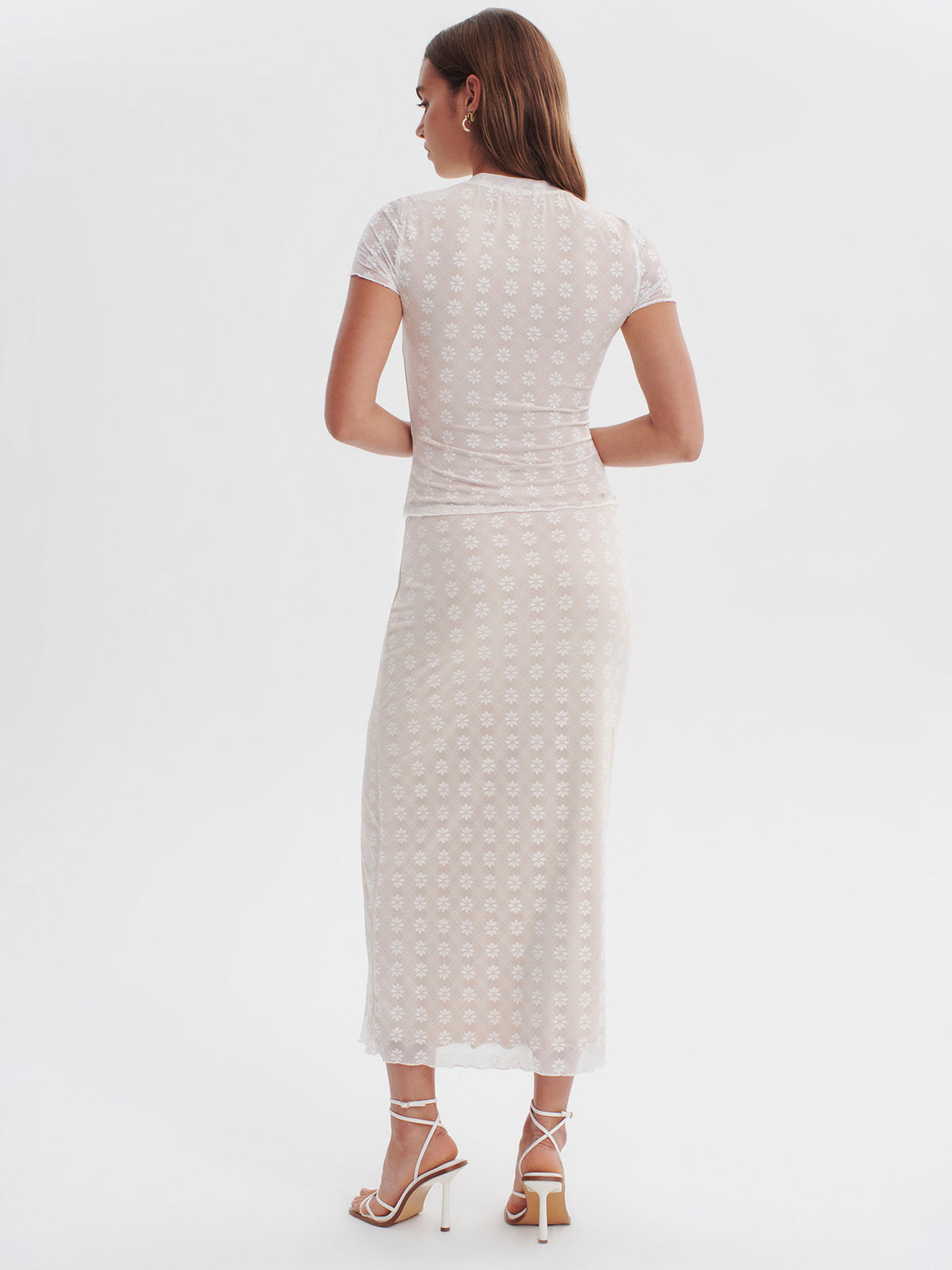 Ownley Margo Lace Midi Skirt | Daisy Check Lace