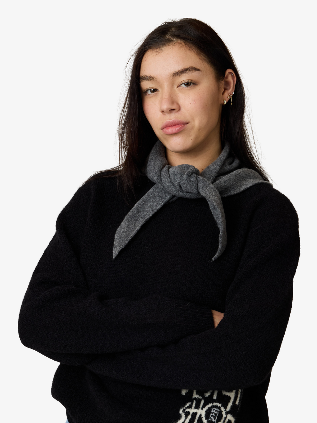 Petit Moments Vail Triangle Scarf | Grey